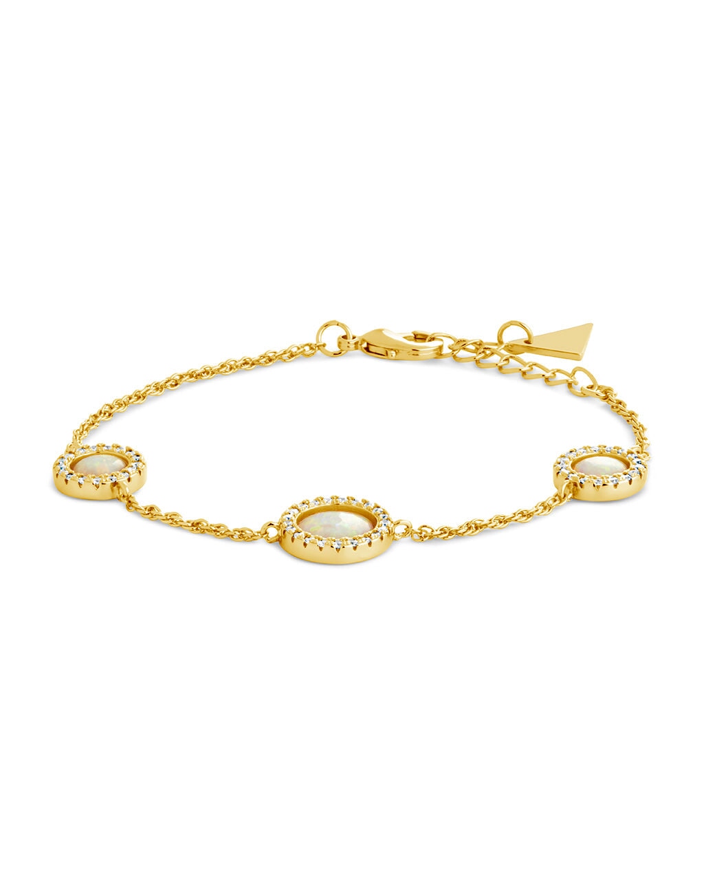 Oasis Opal & CZ Station Bracelet - Elegant Cubic Zirconia & Genuine Opal Jewelry for Women | Perfect for Weddings, Parties & Special Occasions