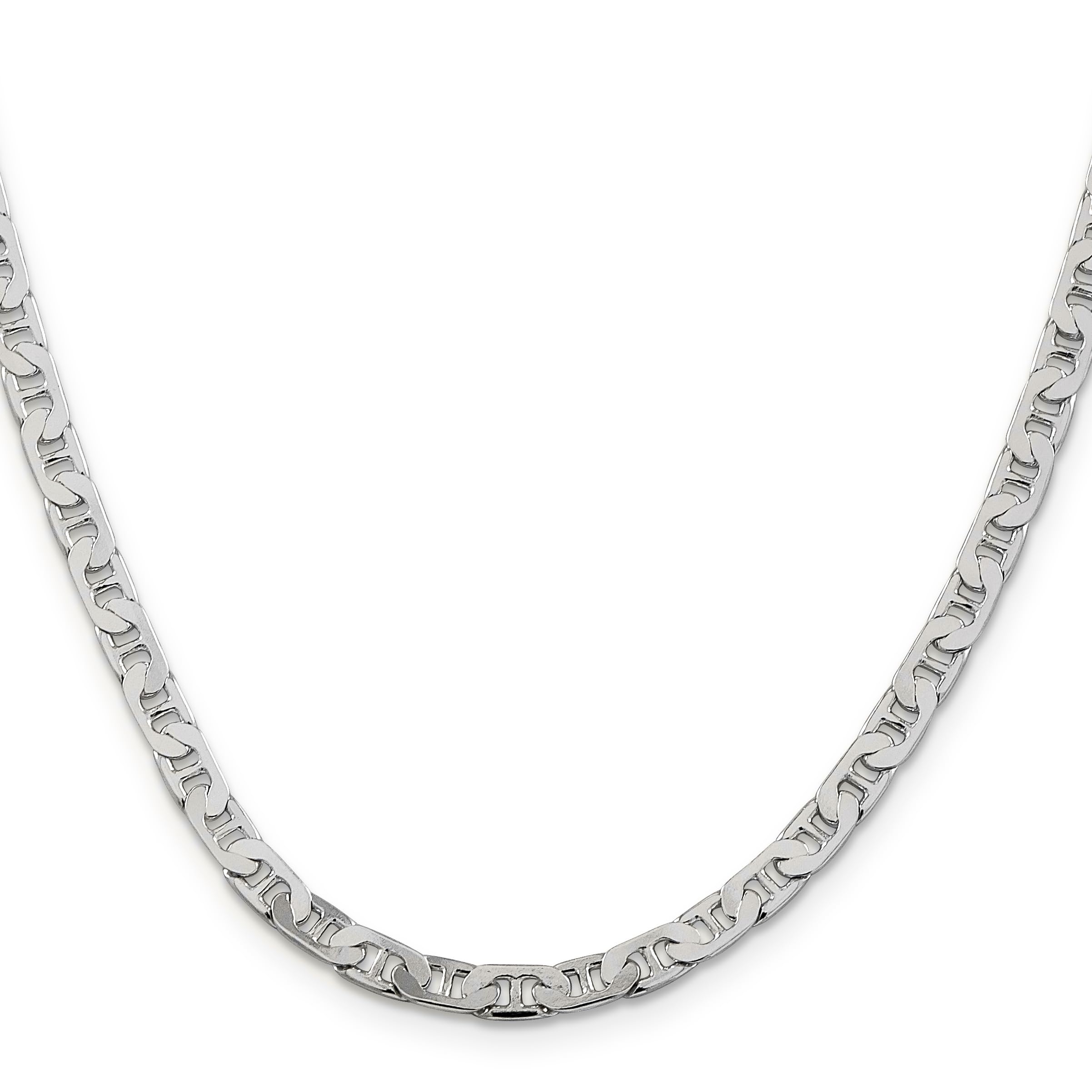 IceCarats 925 Sterling Silver 4.5mm Anchor Mariner Link Chain Necklace for Women - Dainty Nautical Jewelry Gift for Her, Perfect for Beach Vacations & Everyday Wear