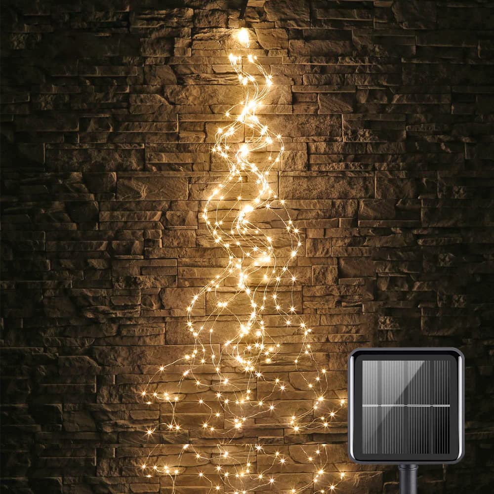 SOARRUCY 200 LED Solar Powered String Lights - 10 Strands Waterproof Outdoor Fairy Lights for Garden, Christmas Tree, Halloween Decor | Perfect for Patio, Backyard, Wedding & Party Decorations