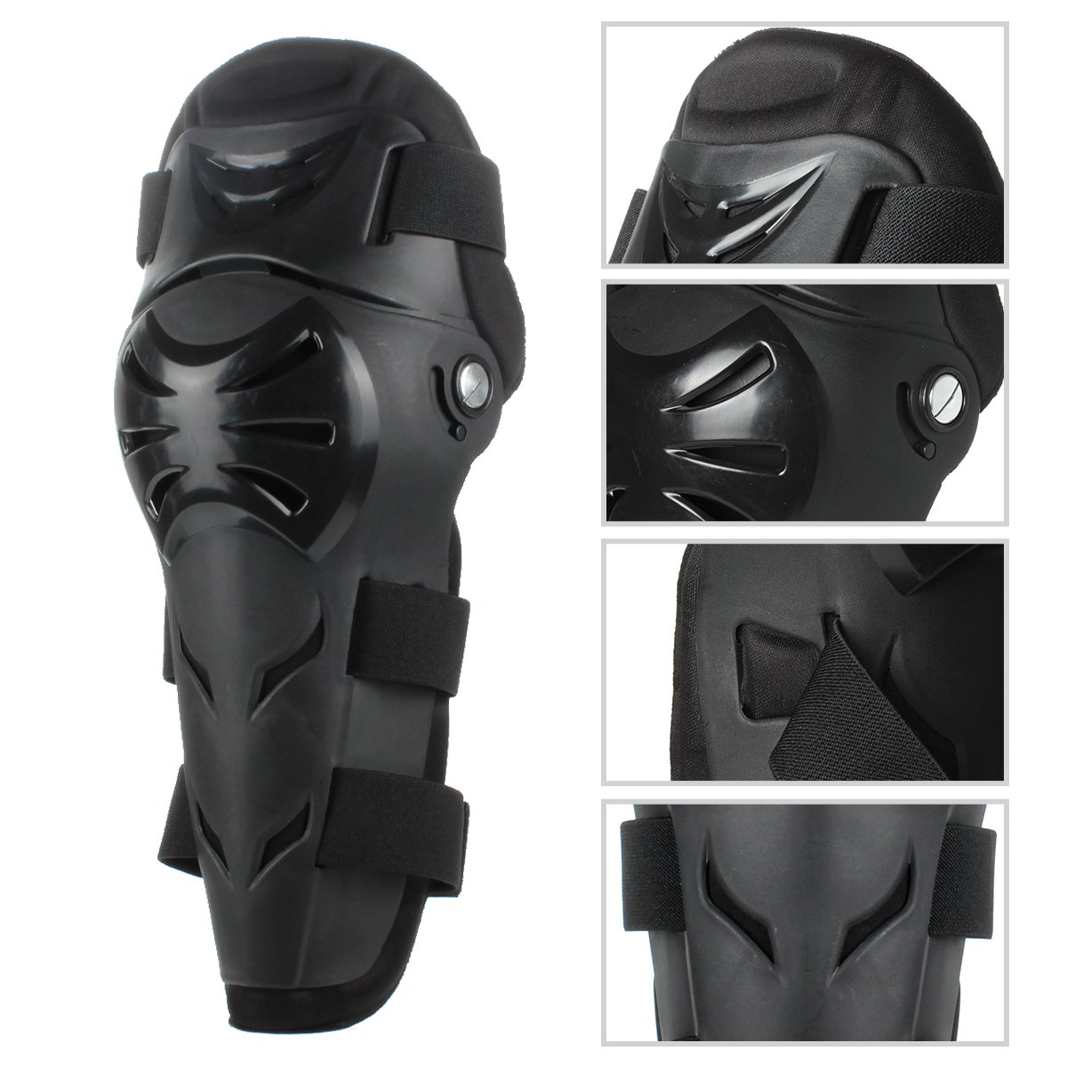 Motorcycle Knee & Elbow Pads - 4Pcs Adjustable Protector for Racing & Cycling