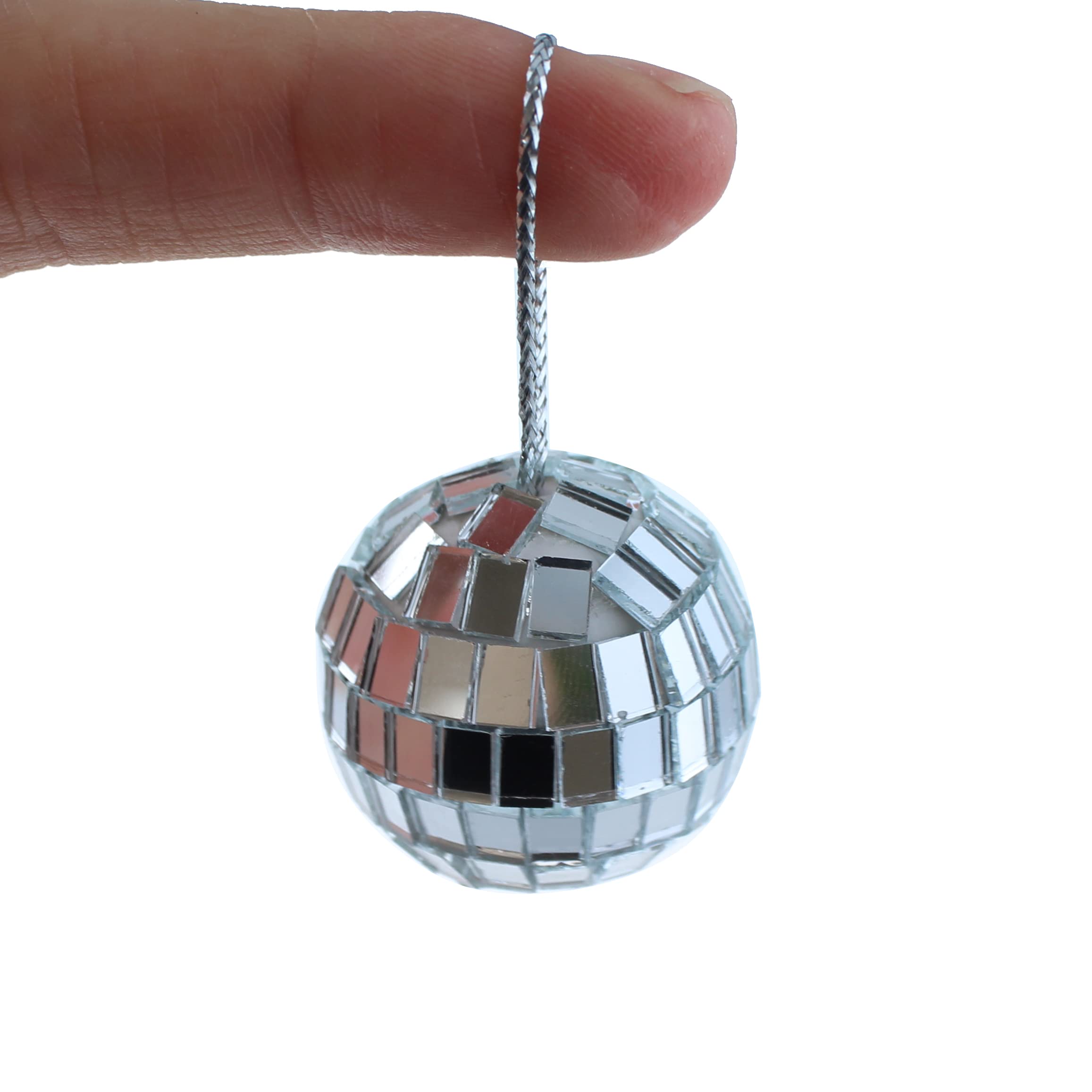 12-Pack 1.2 Inch Mirror Disco Balls - Mini Hanging Party Decorations for Weddings, Valentines, Christmas Trees & Home Decor | Disco Ball Ornaments for Dance Parties, Nightclubs & Event Decor