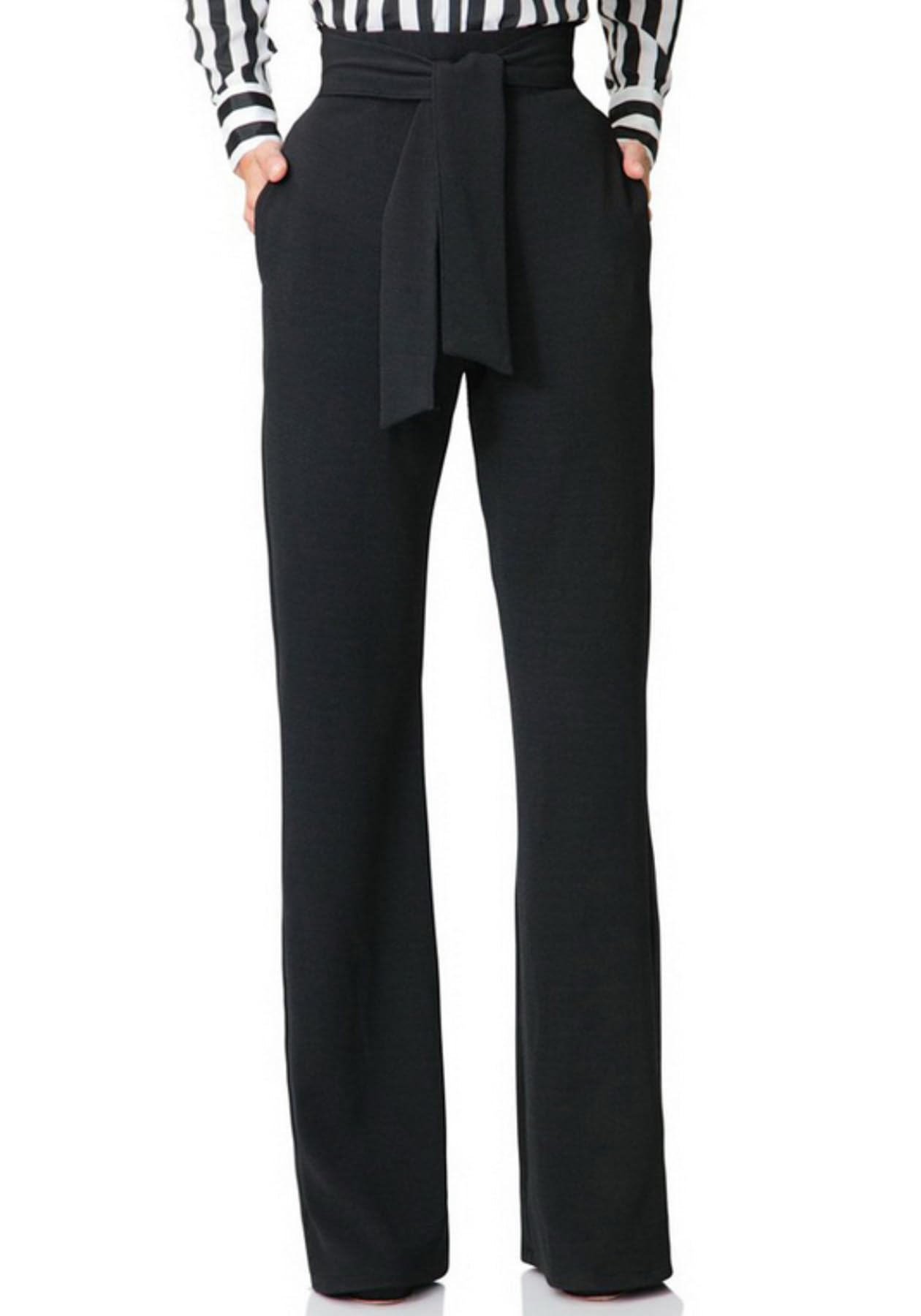 Lucuna Women's High Waisted Wide Leg Dress Pants - Office Work Pants for Business Casual & Professional Wear - Comfortable Slacks for Workplace, Meetings & Formal Occasions