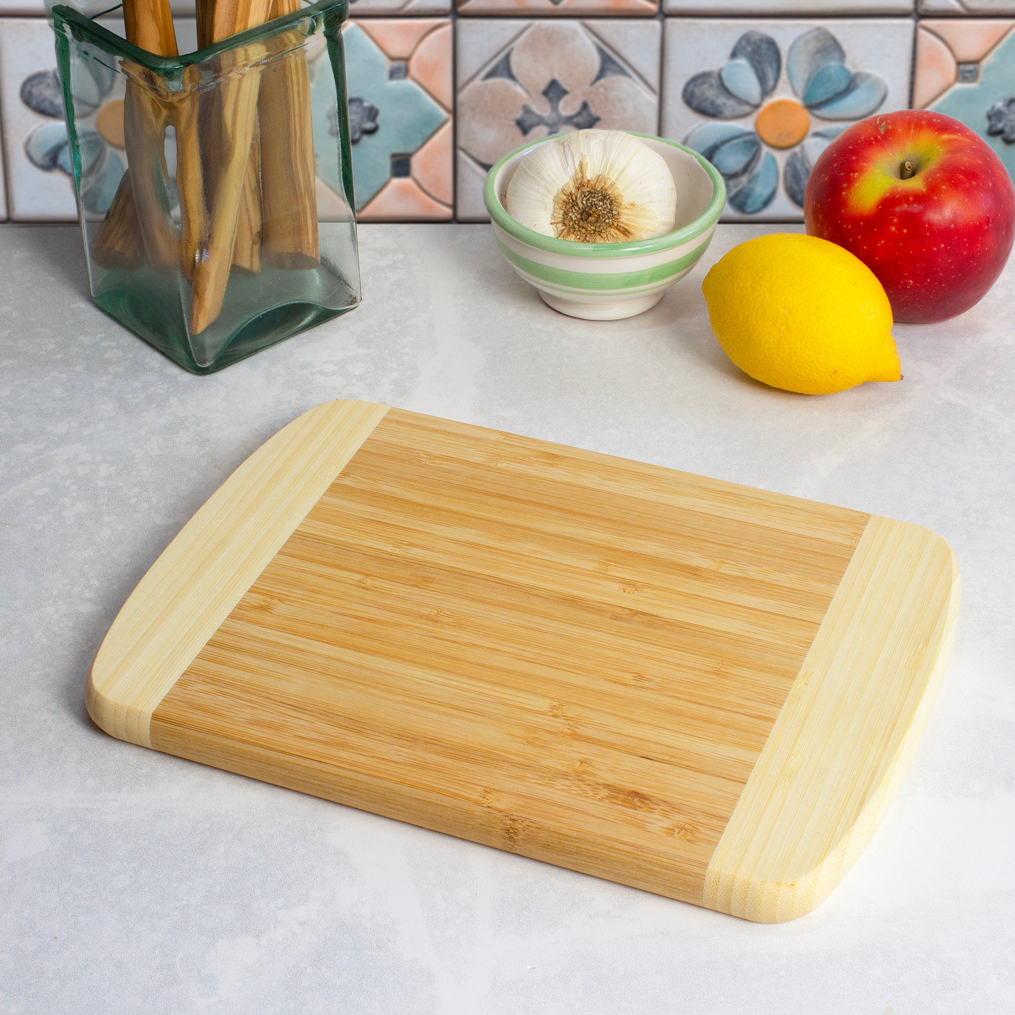 Premium Hana Wood Cutting Board 10x7.1 Inches - Durable Bamboo Chopping Board for Kitchen, Meat, Vegetables & Fruits - Perfect for Home Chefs & Cooking Enthusiasts