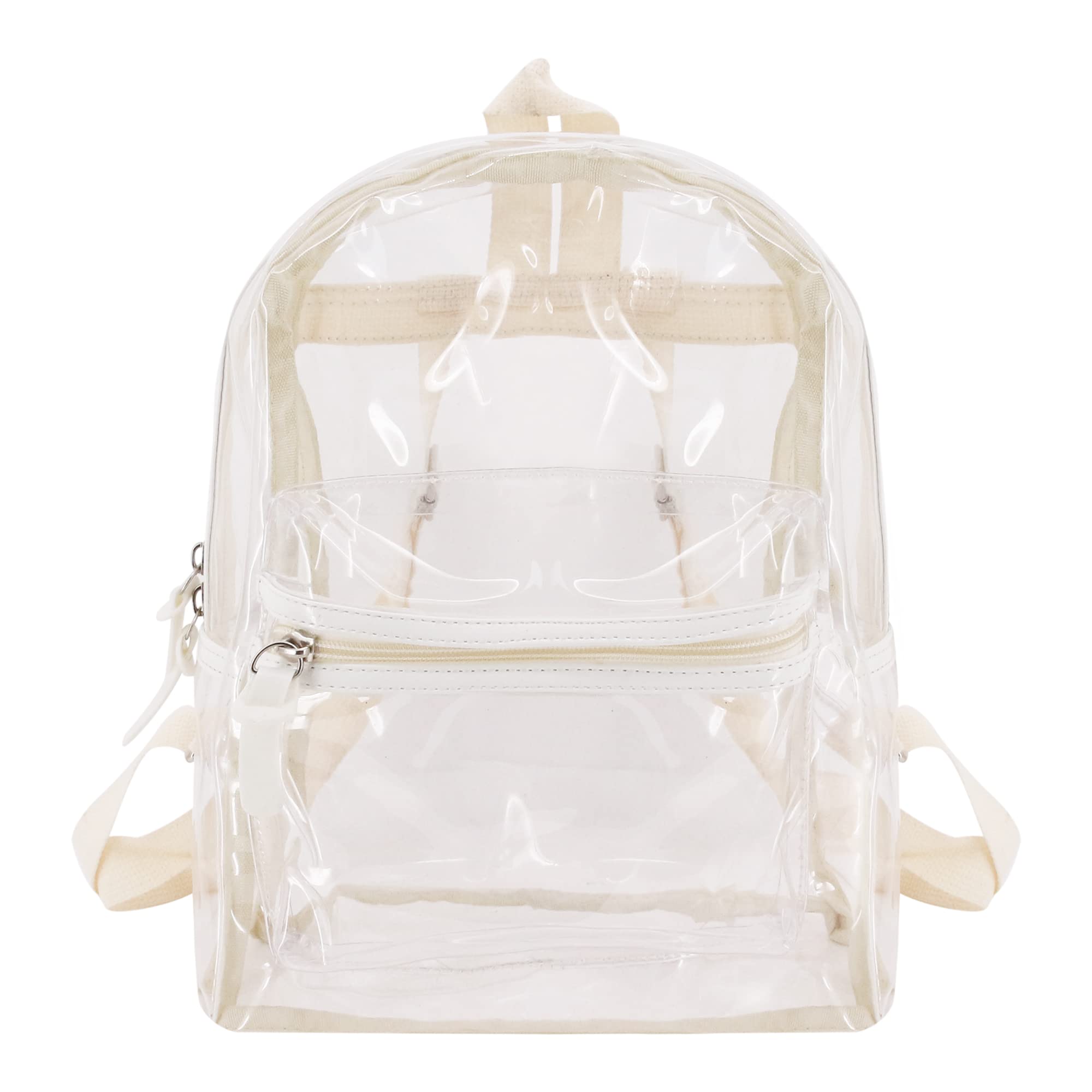 Jascaela Clear Transparent Backpack for Women & Girls - Colorful Summer Beach Shoulder Bag, Daypack for Travel, School, Gym & Outdoor Activities