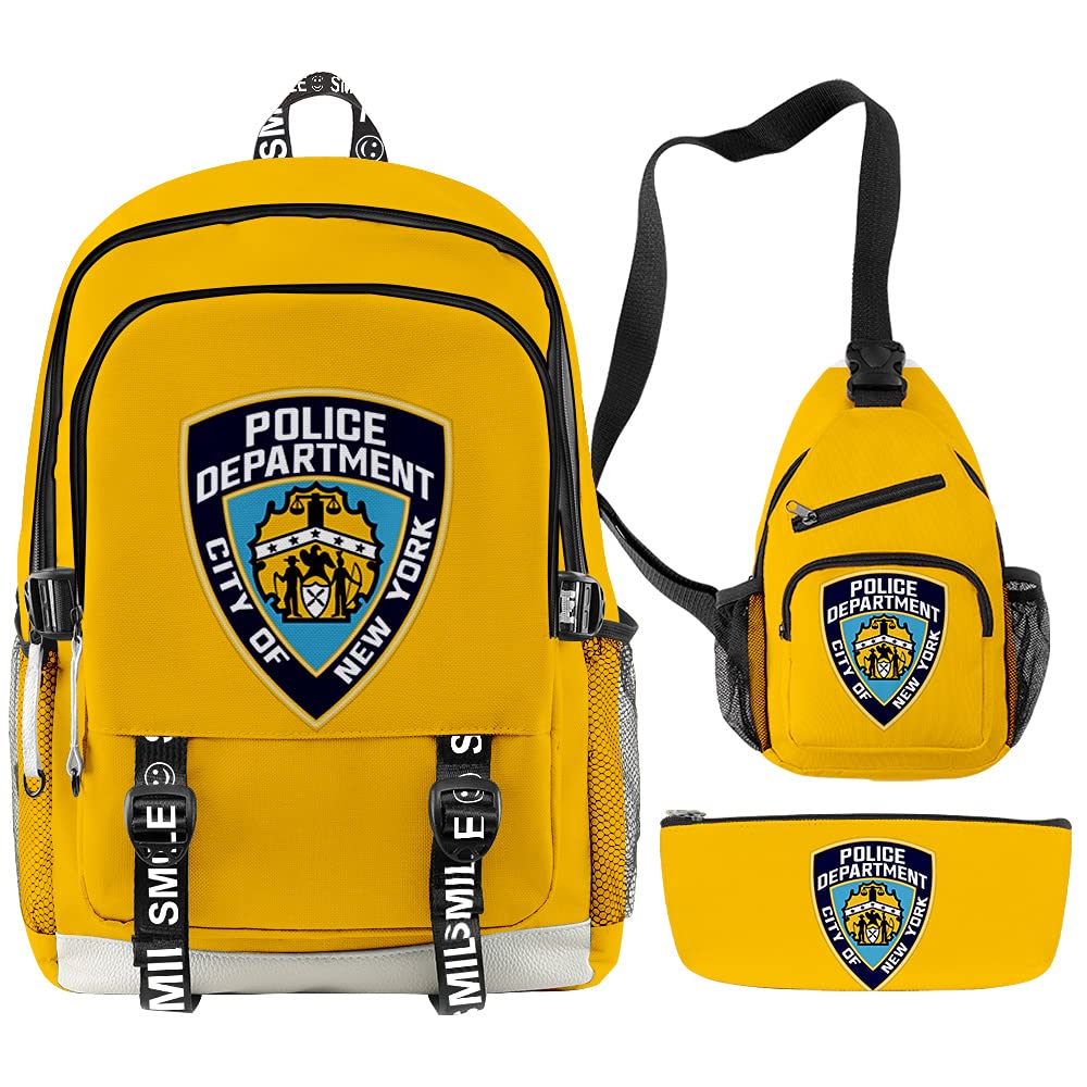 Brooklyn Nine-Nine 3D Backpack Set - Unisex Casual Backpack, Chest Bag & Pencil Case (2-Piece) - Perfect for School, Work, Travel & Anime Fans