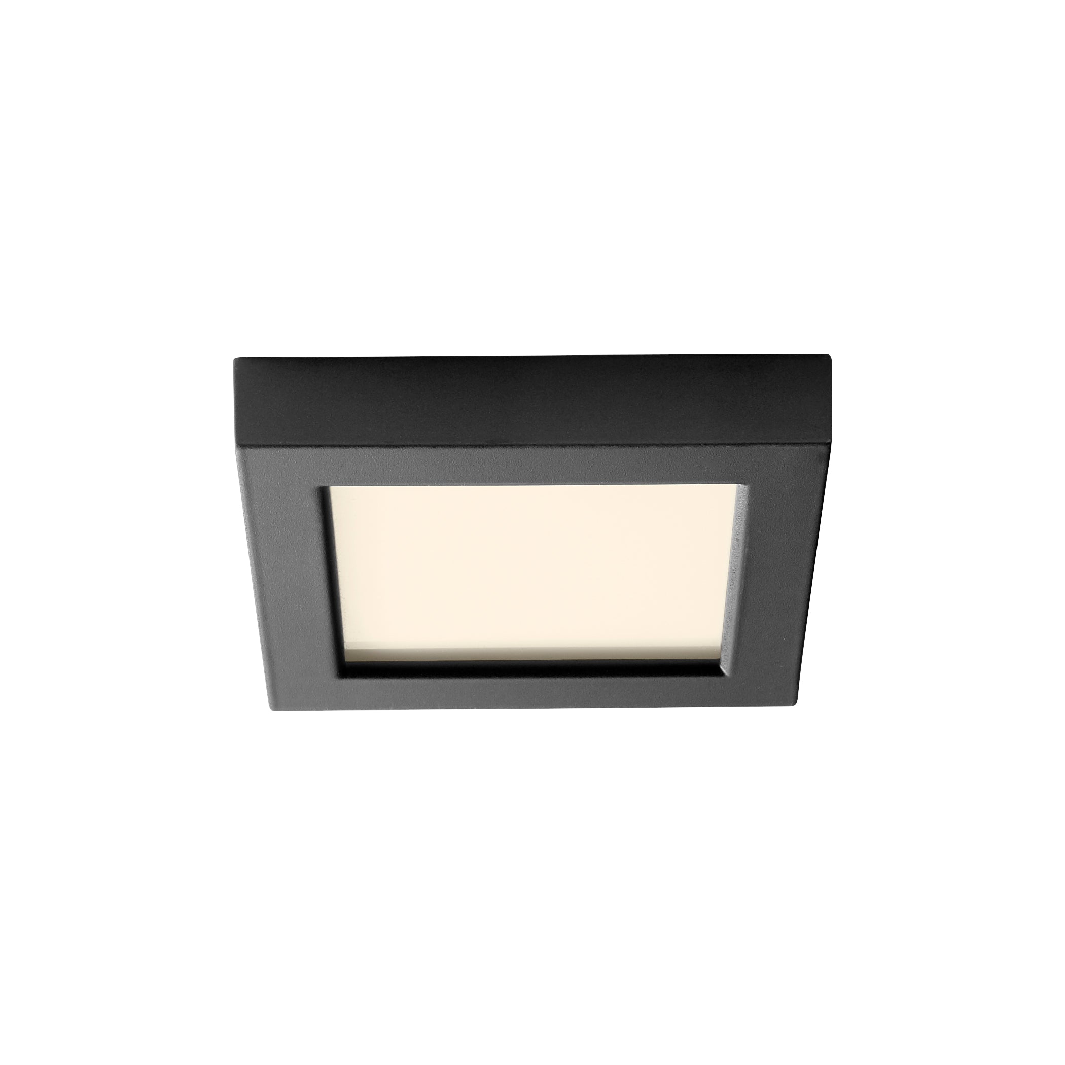 Oxygen Altair 3 332 15 Square Flush Mount Ceiling Light Fixture - 6 Inch Modern Black LED Panel for Bedroom, Kitchen & Office Lighting