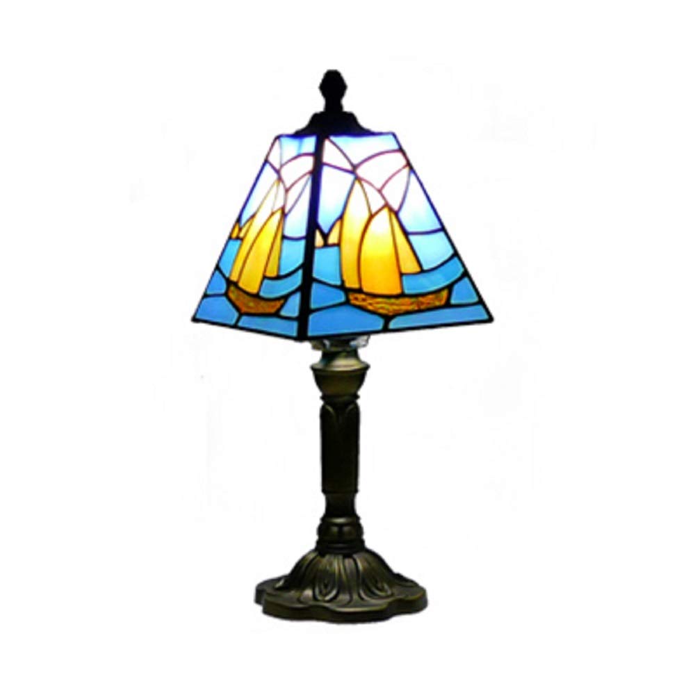 Vintage Tiffany Style Stained Glass Desk Lamp - Antique Brass Dome Table Light for Home Office, Study & Bedroom Decor | Perfect for Reading, Working & Relaxing