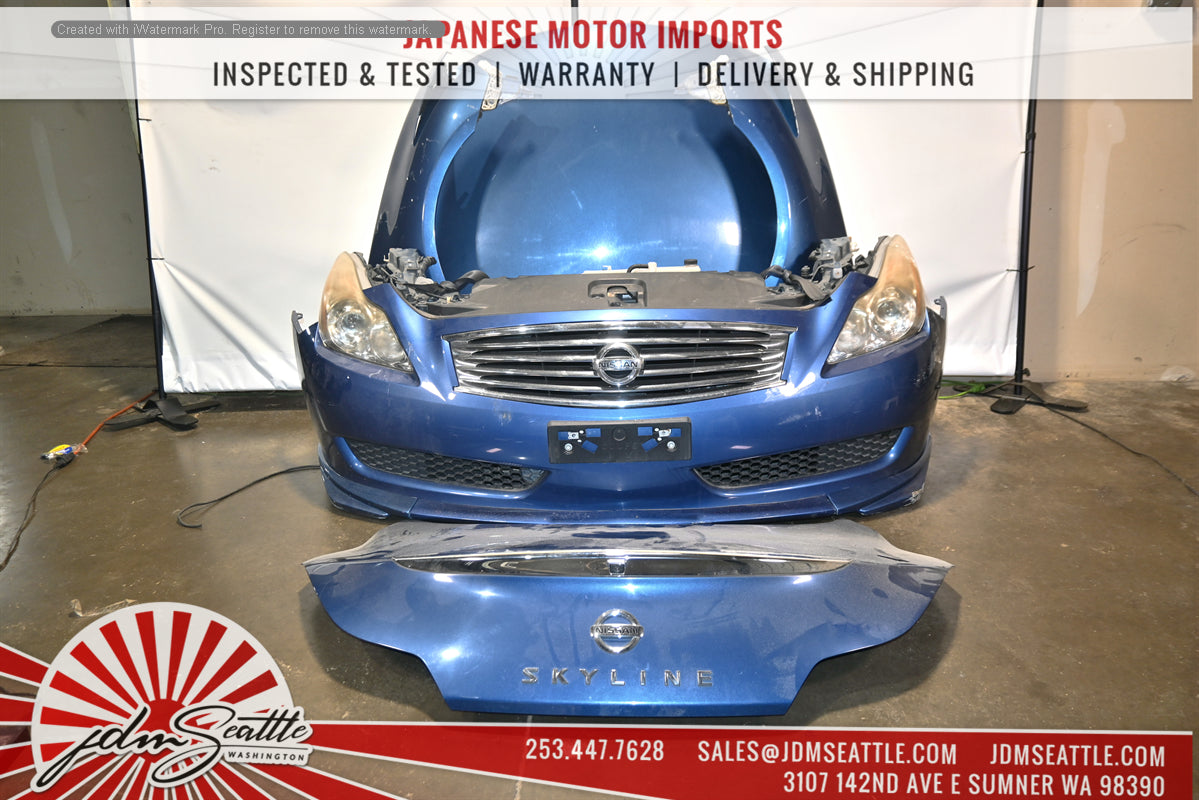 JDM Infiniti G37 Front End Conversion Kit - Complete Nose Cut with Hood, Fenders, Headlights & Trunk | Perfect for Car Restoration & Custom Builds