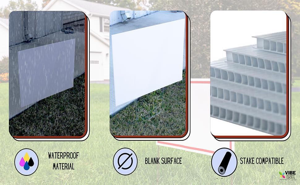 20 Pack 24x18 Inch White Corrugated Plastic Yard Signs - Waterproof, Durable & Reusable for Outdoor Advertising, Political Campaigns, Real Estate Signs, and Events