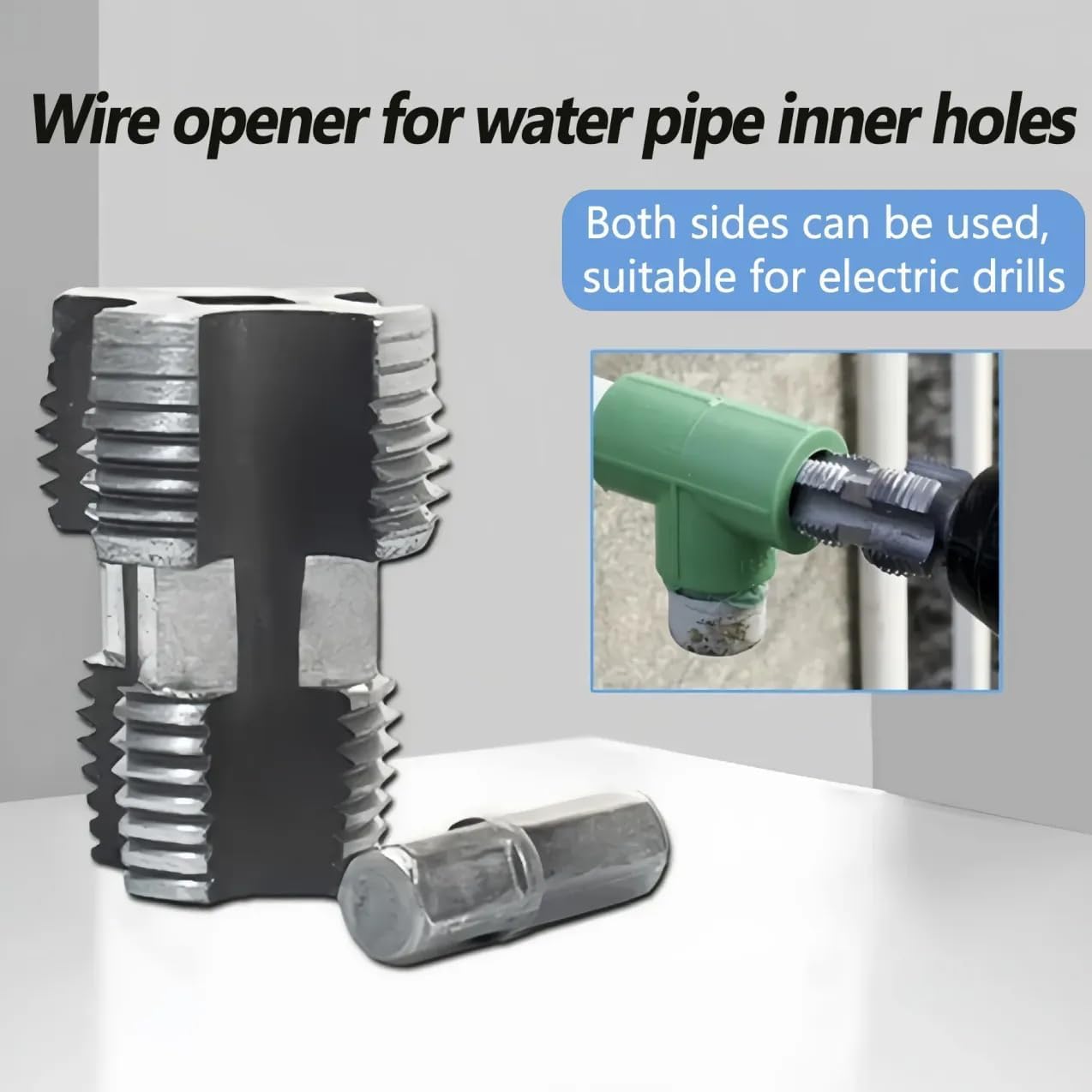 **Electric Drill PVC Pipe Threader Kit - 3 Die Sizes for PVC Pipe Threading | PVC Thread Maker Tool for Plumbing & DIY Projects | Compatible with Most Electric Drills**
