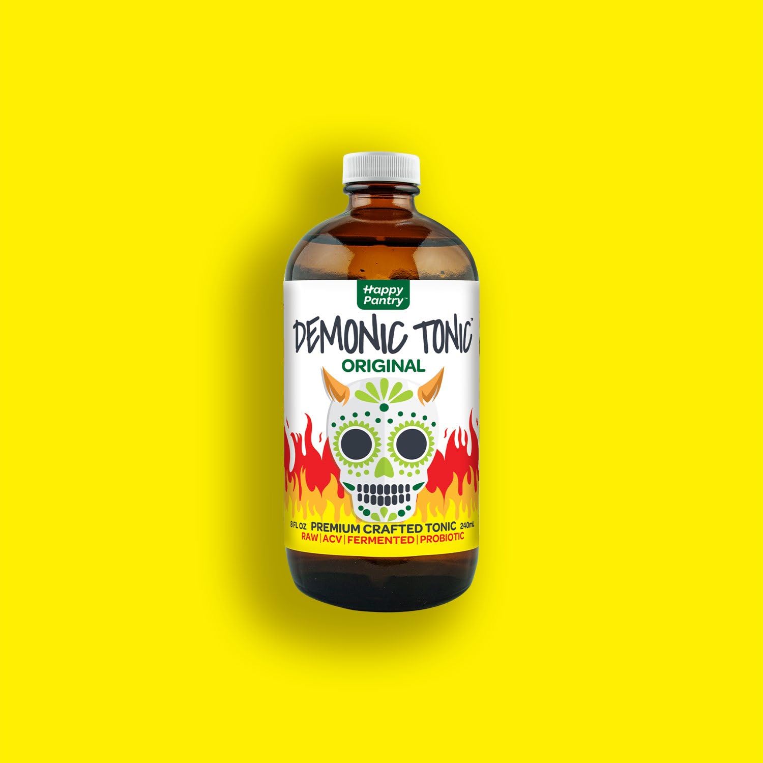 Happy Pantry 8oz Raw Unpasteurized Premium Crafted Fire Cider - Organic Ingredients for Immune Support, Wellness & Natural Remedies | Perfect for Cold Season, Digestion & Daily Health Boost