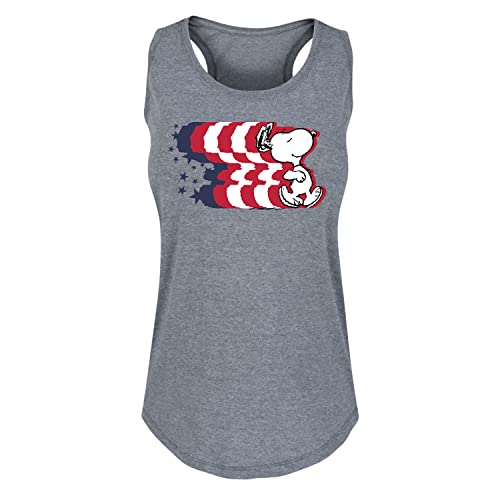 Snoopy Stripes - Heather Grey