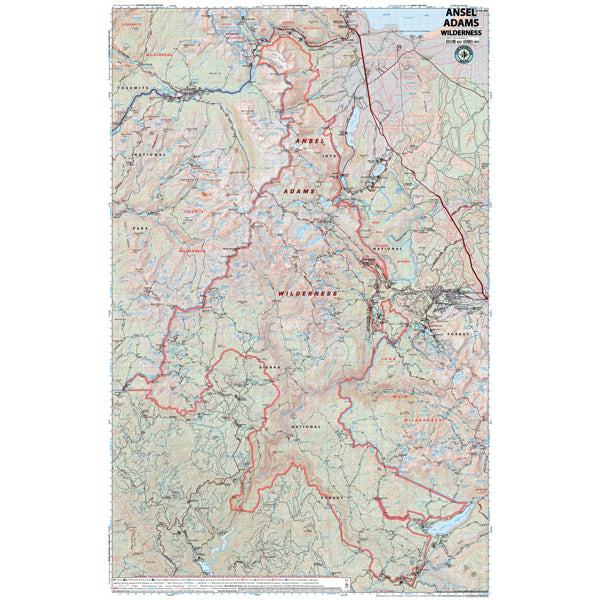 Ansel Adams Wilderness Map - Detailed Topographic Hiking & Backpacking Guide for Outdoor Adventures