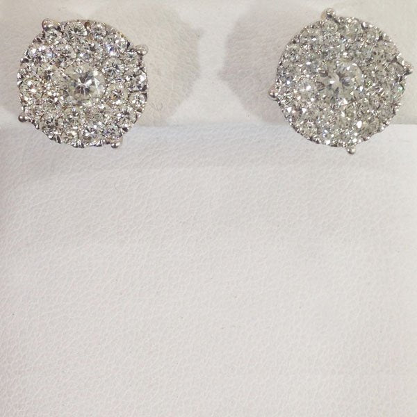 14K White Gold Diamond Stud Earrings for Women - Elegant & Timeless Jewelry Gift for Weddings, Anniversaries & Special Occasions