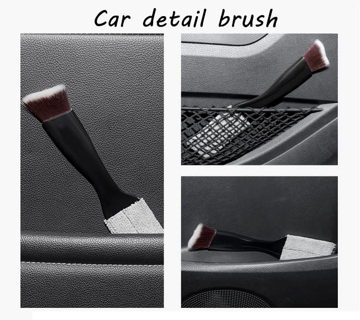 Premium Car Detail Brush Set - Auto Interior Cleaning Tools for Vents, Dash & Seats - Perfect for Car Detailing & Deep Cleaning