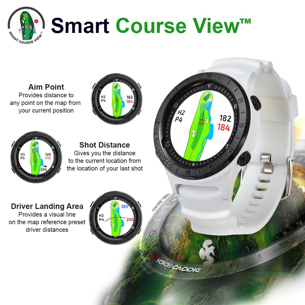 **A2 GPS Golf Watch - Lightweight Hybrid Golf GPS Watch with Slope Mode & Color Touchscreen | 40,000 Preloaded Courses, Green Undulation | Unisex Design for Men & Women | Perfect for On-Course Distance Tracking & Swing Analysis**