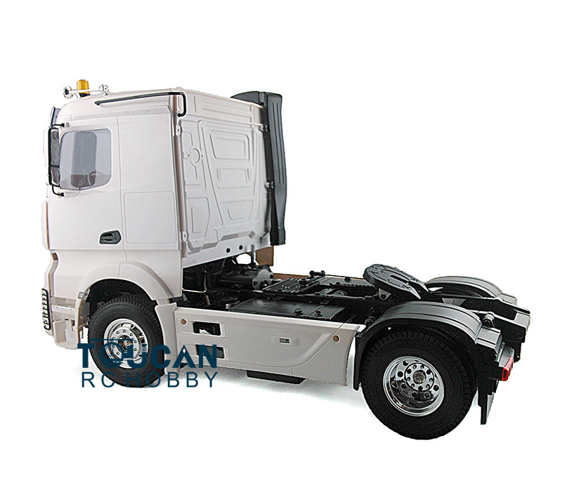 1/14 Scale 2-Axle Unpainted RC Tractor Truck Kit - DIY Radio Controlled Trailer Assembly for Hobbyists & Model Enthusiasts | Perfect for Off-Road Simulation & RC Car Racing Scenes