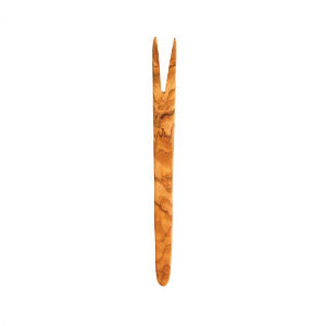Eddingtons Italian Olive Wood Pickle Fork - 8 Inch Natural Wooden Appetizer Fork for Cheese, Charcuterie & Pickles - Perfect for Charcuterie Boards, Dinner Parties & Gourmet Snacking