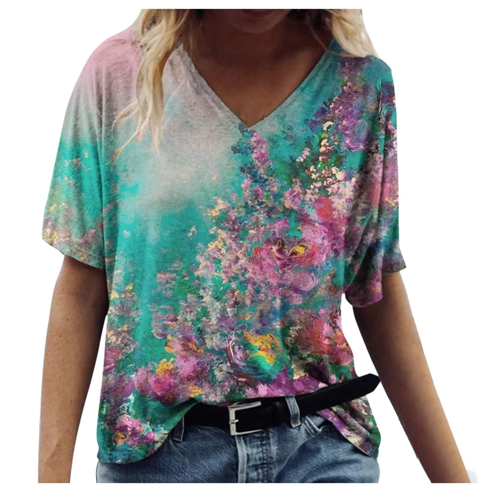 Women's Work Tops - Autumn Short Sleeve Lace Stitched Blouse & Tunic Top | Office Wear & Casual Outfits