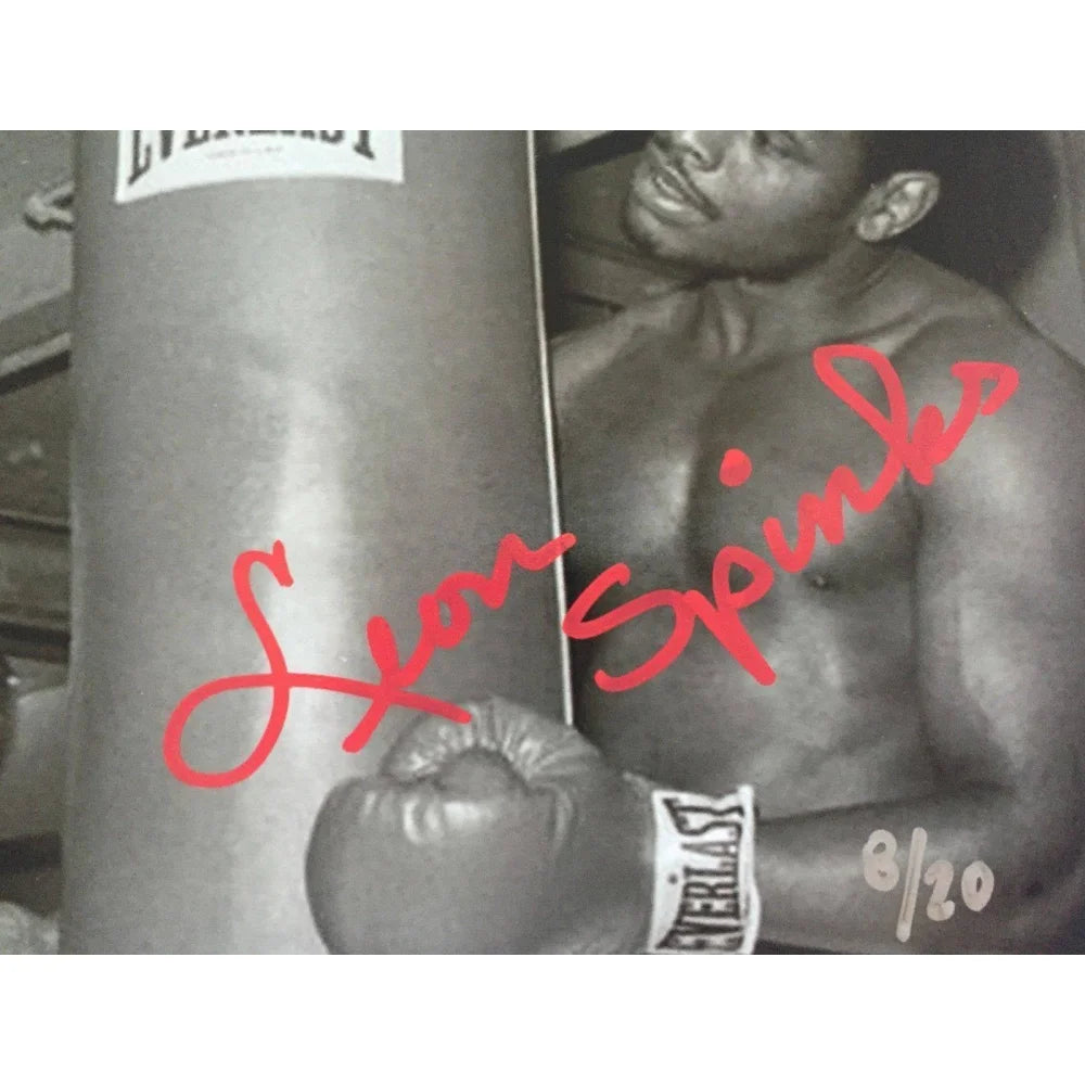 Leon vs Michael Spinks Dual Signed 8x10 Photo with COA - Limited Edition #/20 - Muhammad Ali & Mike Tyson Autographs - Boxing Memorabilia for Collectors & Sports Fans - Perfect for Man Cave, Sports Bar, or Gift