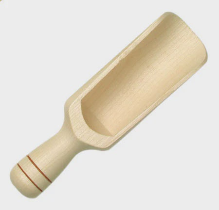Premium Gluckskafer 14cm Wooden Kitchen Scoop - Natural Bamboo Cooking Utensil for Measuring, Serving & Baking - Perfect for Spices, Flour, Coffee & Dry Ingredients