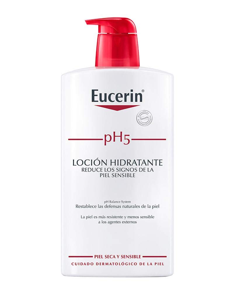 Eucerin pH5 Body Lotion for Dry Skin - 33.8 fl oz (1000ml) - Fragrance-Free Moisturizer for Sensitive Skin | Daily Hydration for Face & Body