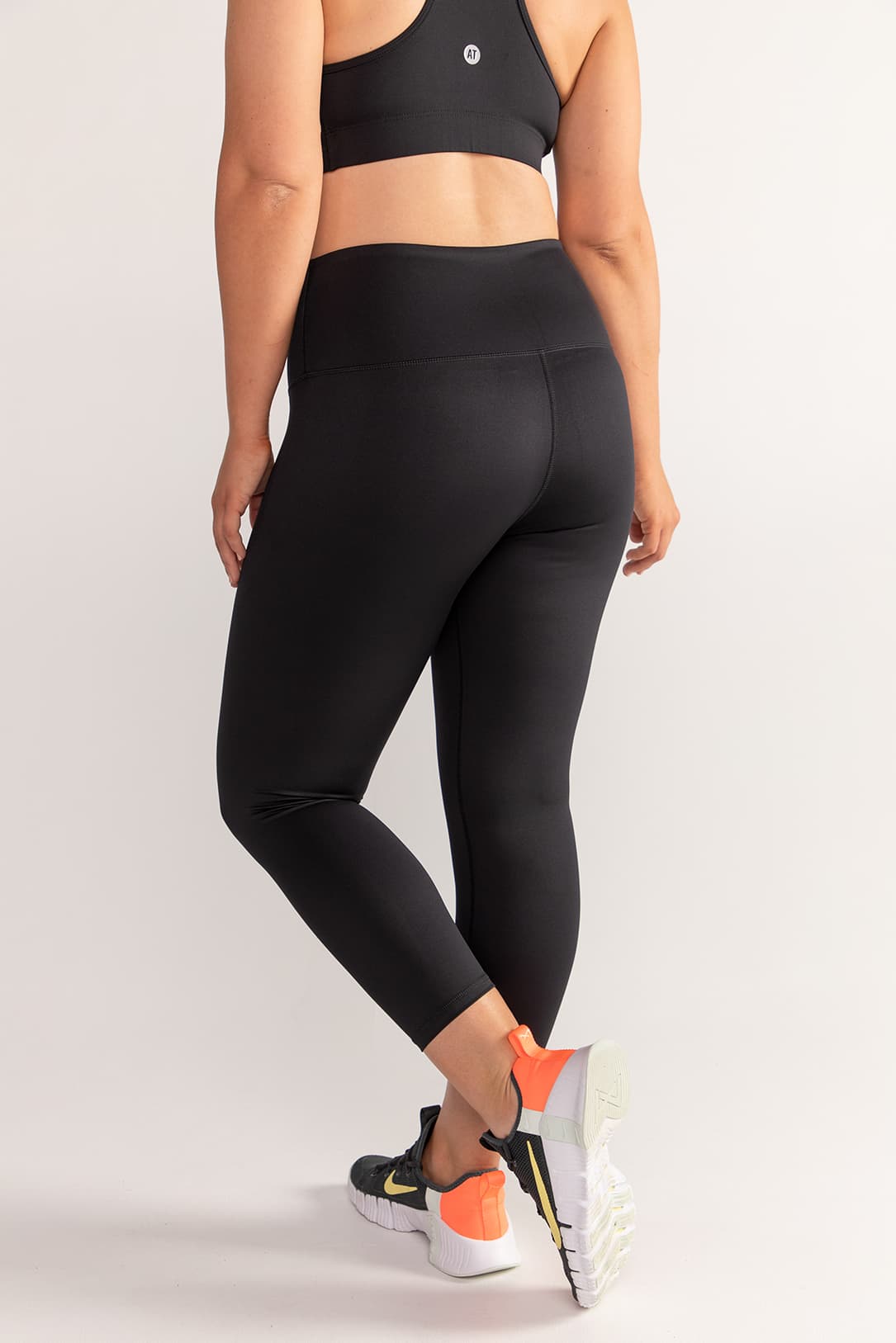 Essential High Waist 7/8 Yoga Leggings for Women - Black | Workout, Running & Gym Activewear