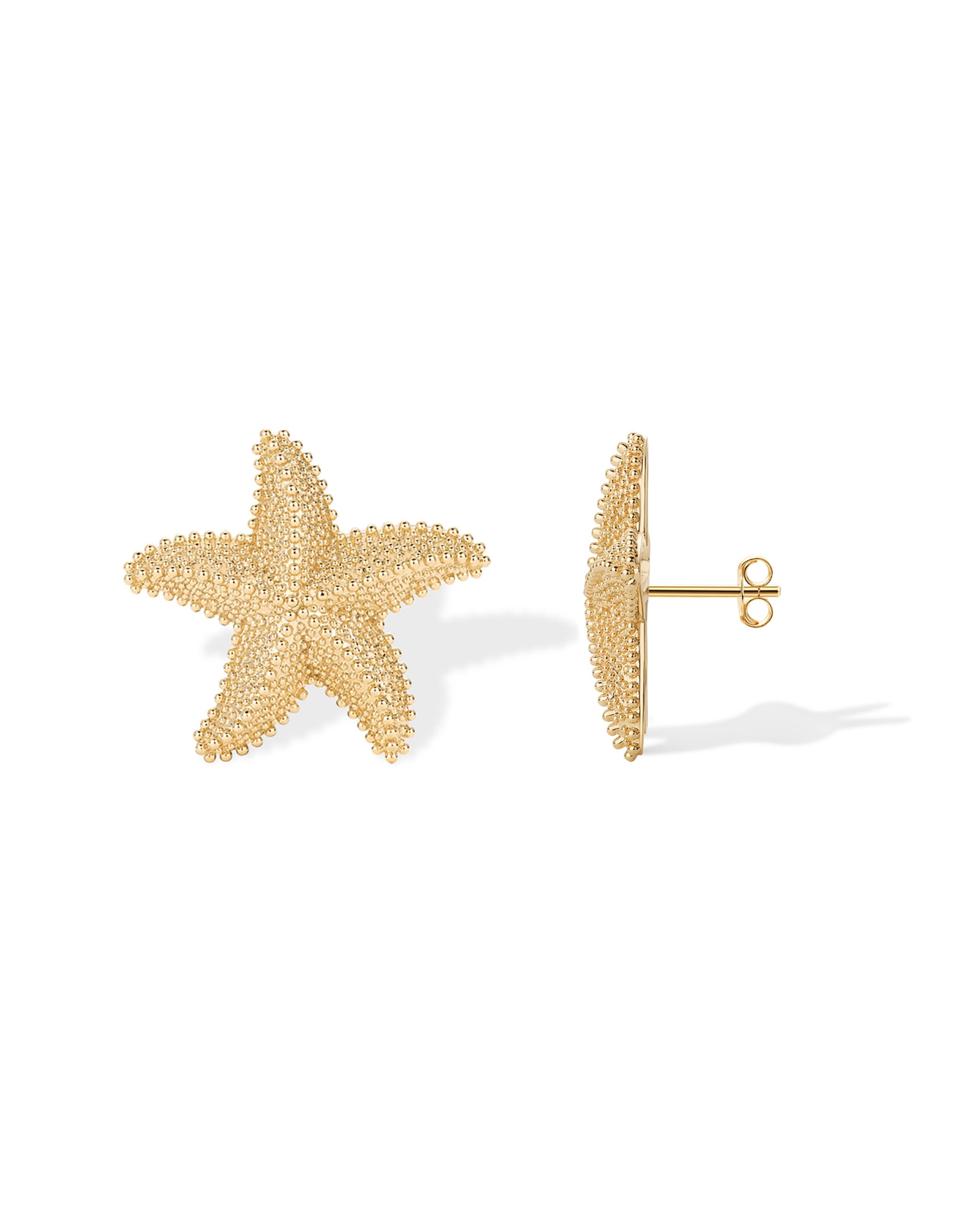 PAVOI 14K Gold Plated Starfish Statement Stud Earrings for Women | Trendy Ocean-Themed Jewelry Gift for Her | Perfect for Beach Vacations, Summer Parties & Casual Wear