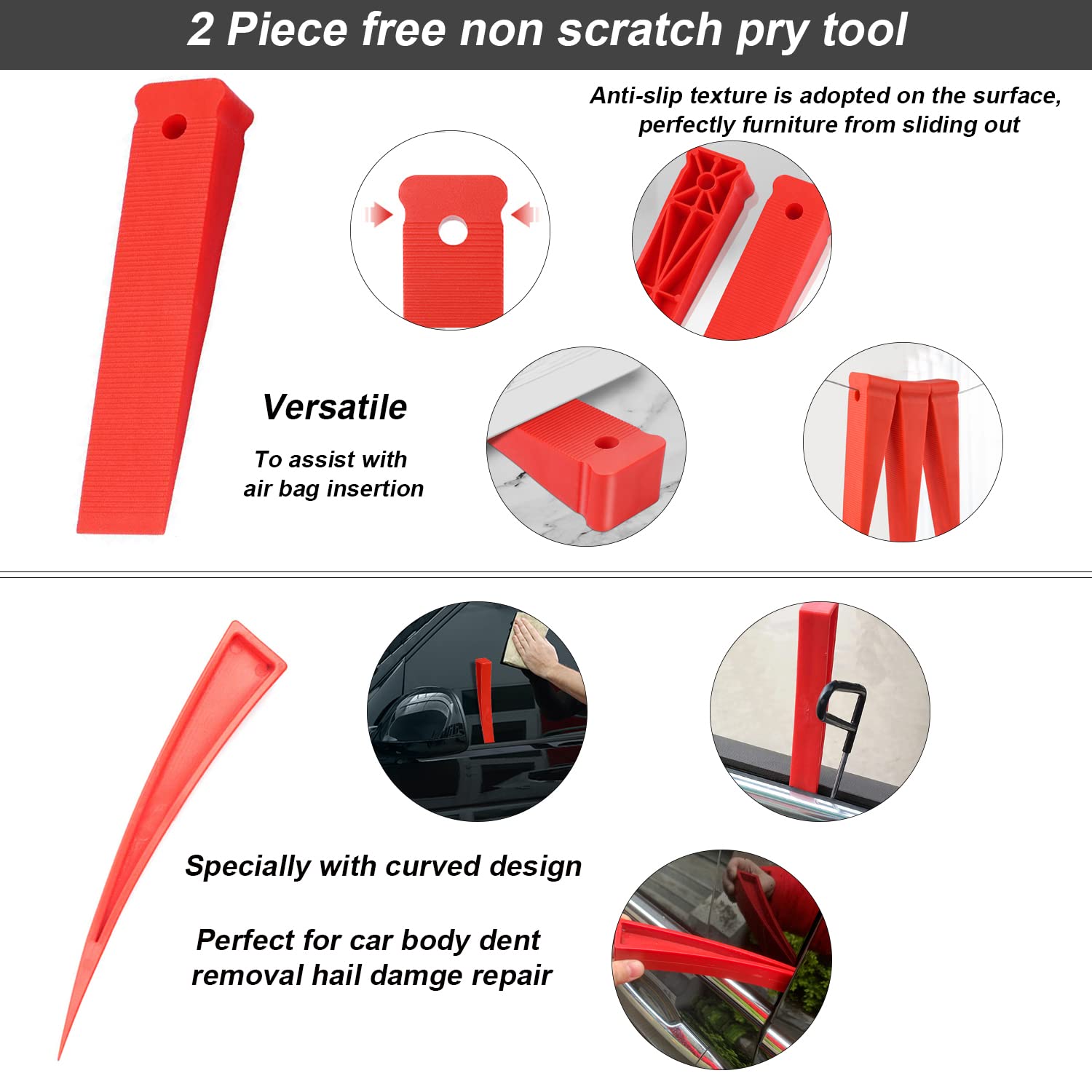 4 Pack Inflatable Air Wedge Pump Set - Heavy Duty DIY Air Cushion Pump for Door/Window Installation, Auto Repair & Glass Work - Portable Hand Tool for Carpenters, Mechanics & Home Improvement
