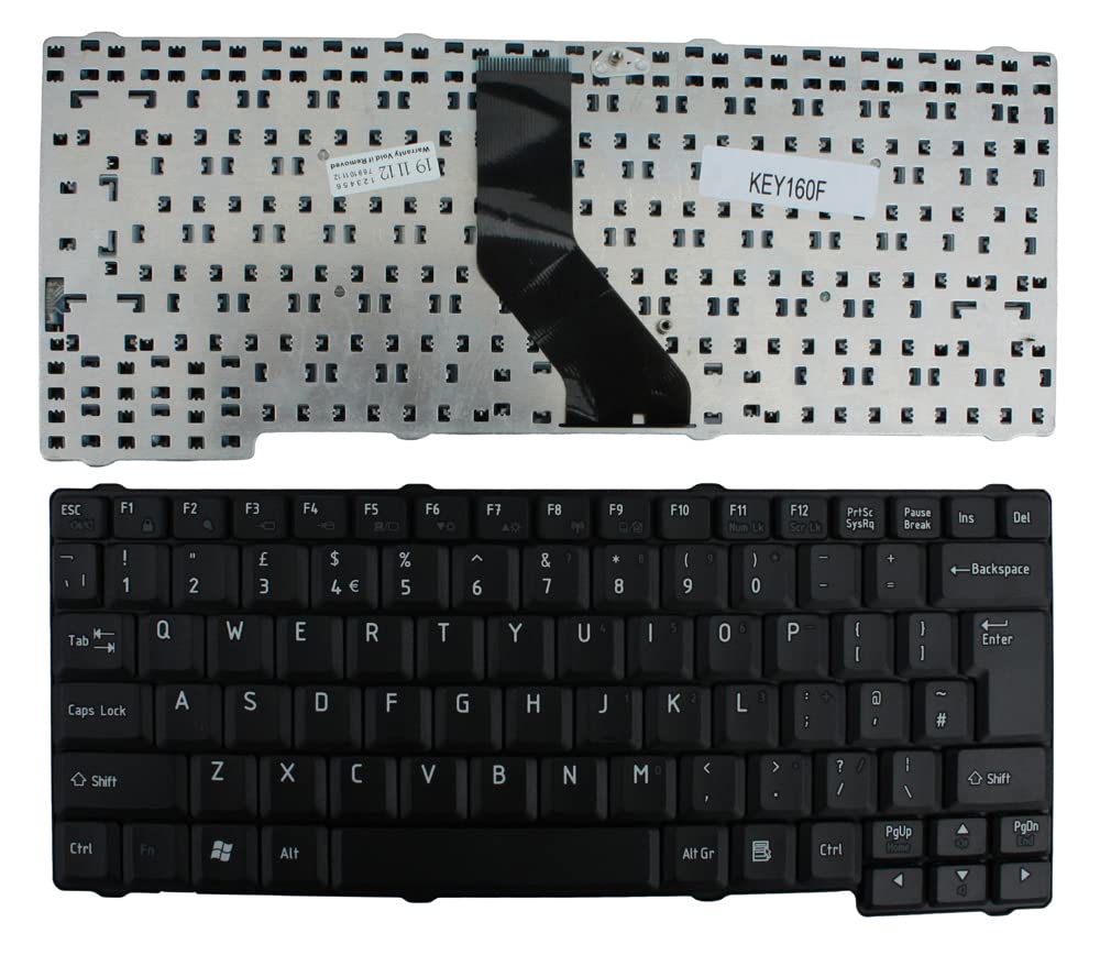 Toshiba Satellite L100-194 Replacement Laptop Keyboard - UK Layout Black | Compatible with L100 Series | Perfect for Typing, Gaming & Office Work