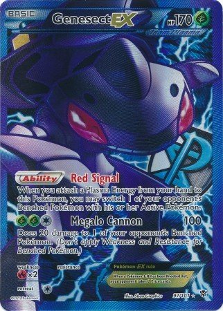 Pokemon Genesect-EX (97) Plasma Blast Holo Trading Card - Rare Collectible for Pokemon TCG Battles & Card Collections