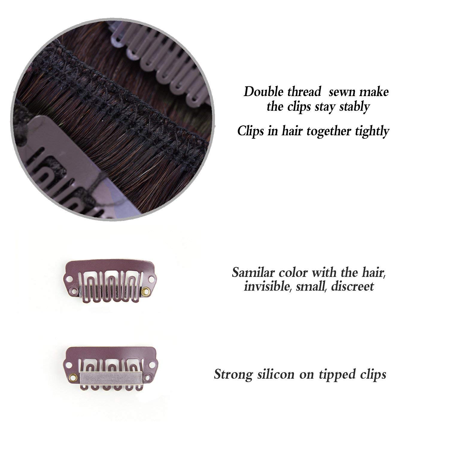 BLUSHIA Natural Highlight Wavy Hair Extensions - 5 Clips for Volume & Length | Perfect for Parties, Weddings & Daily Styling
