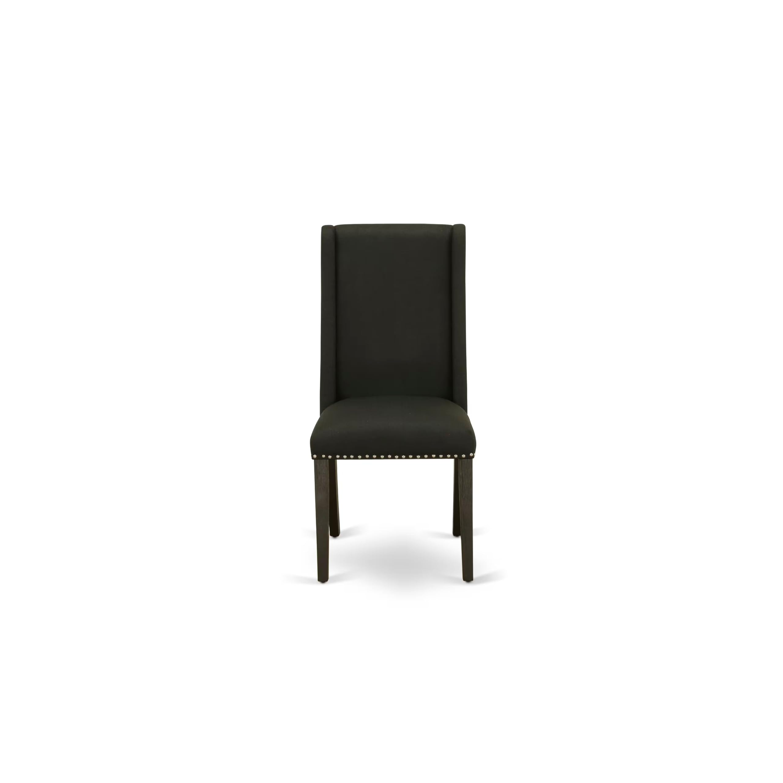 East West Furniture 5-Piece Dining Table Set for 4 - Rectangle Kitchen Table with V-Legs & 4 Black Linen Fabric Chairs, 40x72 Inch, Multi-Color - Perfect for Small Kitchens, Breakfast Nooks & Cozy Dining Spaces