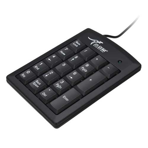 Black PS/2 Numeric Keypad - Compact Number Pad for Data Entry, Accounting & Gaming - USB Mini Keyboard for PC, Laptop & Desktop Computers