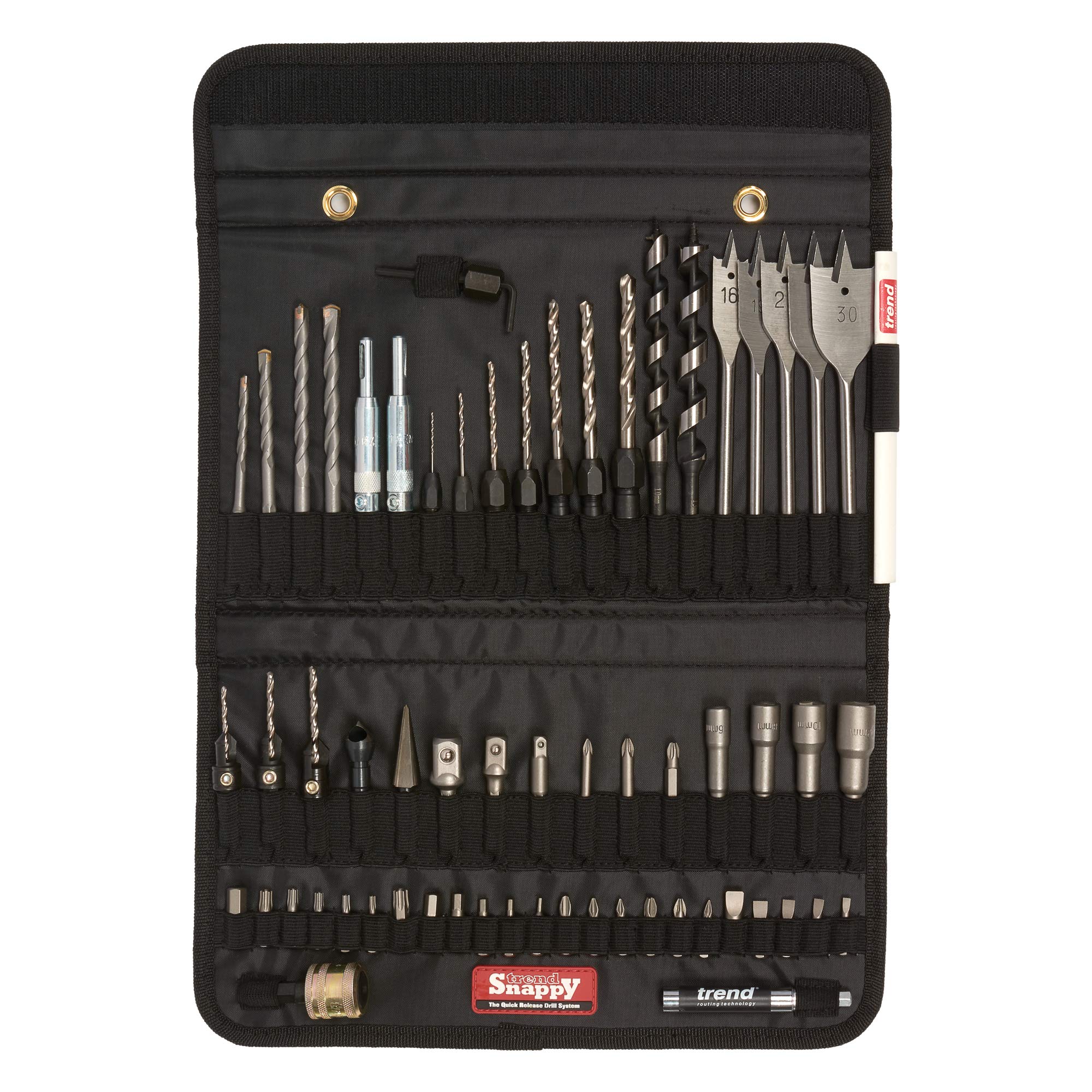 60-Piece Trend Snappy Complete Drill Bit and Tool Set - Quick Release Drilling & Screwing Tools for DIY, Home Improvement & Professional Use - Perfect for Woodworking, Metalworking & Construction Projects