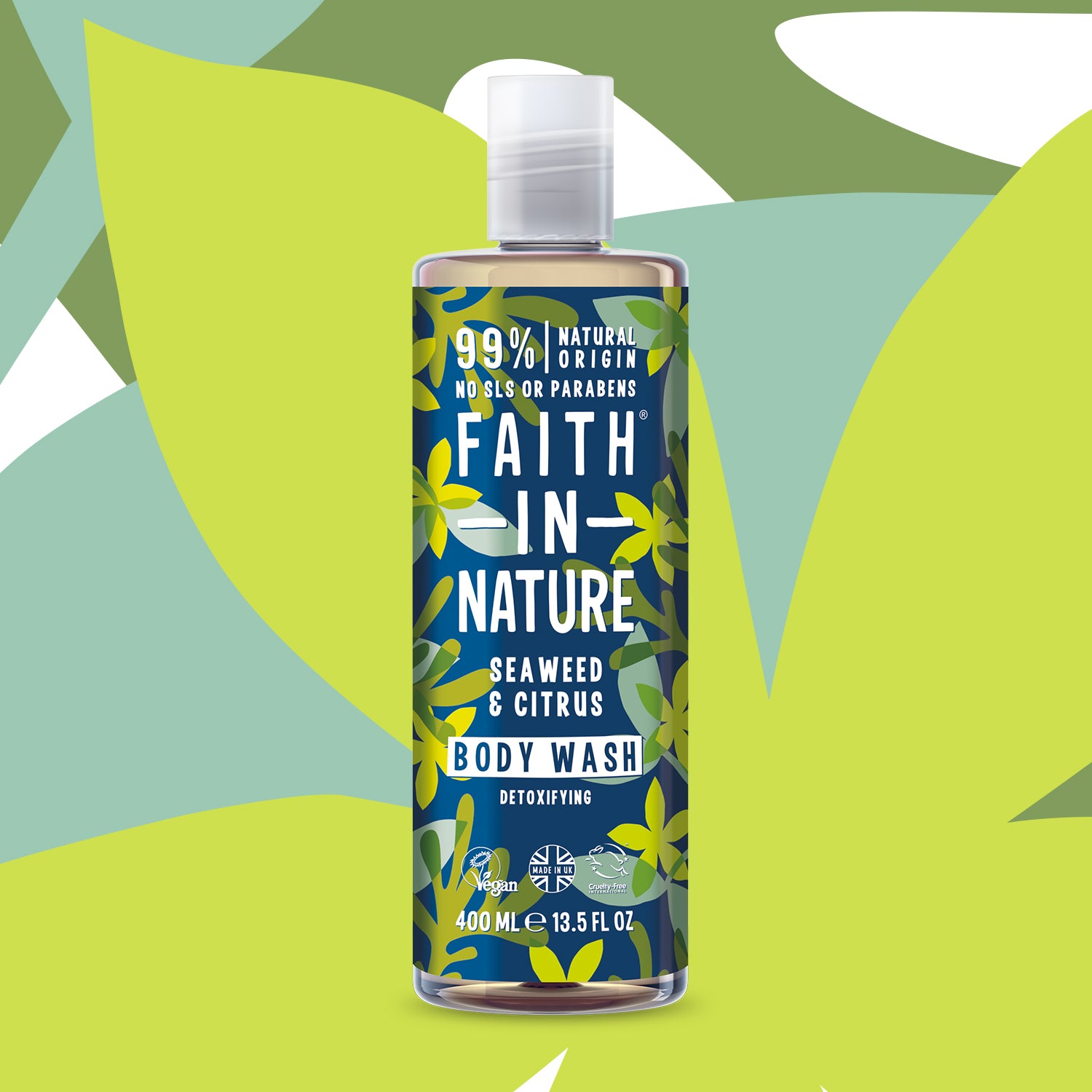 Faith In Nature Seaweed & Citrus Body Wash - Organic & Vegan Shower Gel for Hydrating & Refreshing Skin - Perfect for Daily Use & Spa Days