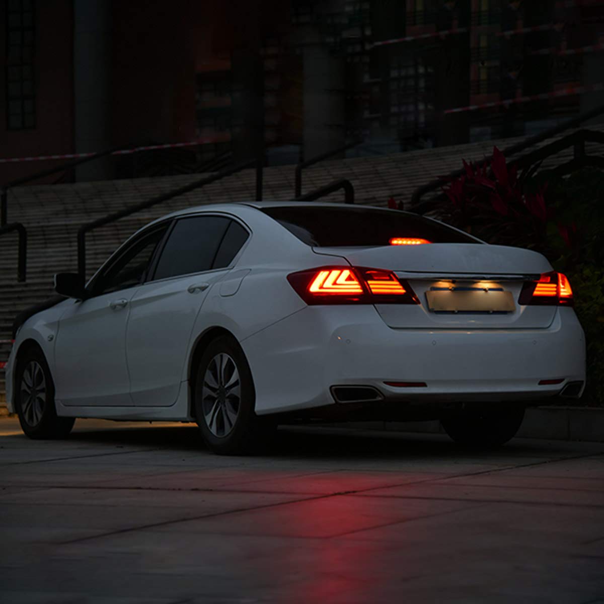 VLAND LED Tail Lights for Honda Accord 2013 2014 2015 - Red Smoke Lens - High Visibility & Style Upgrade - Perfect for Night Driving & Car Customization