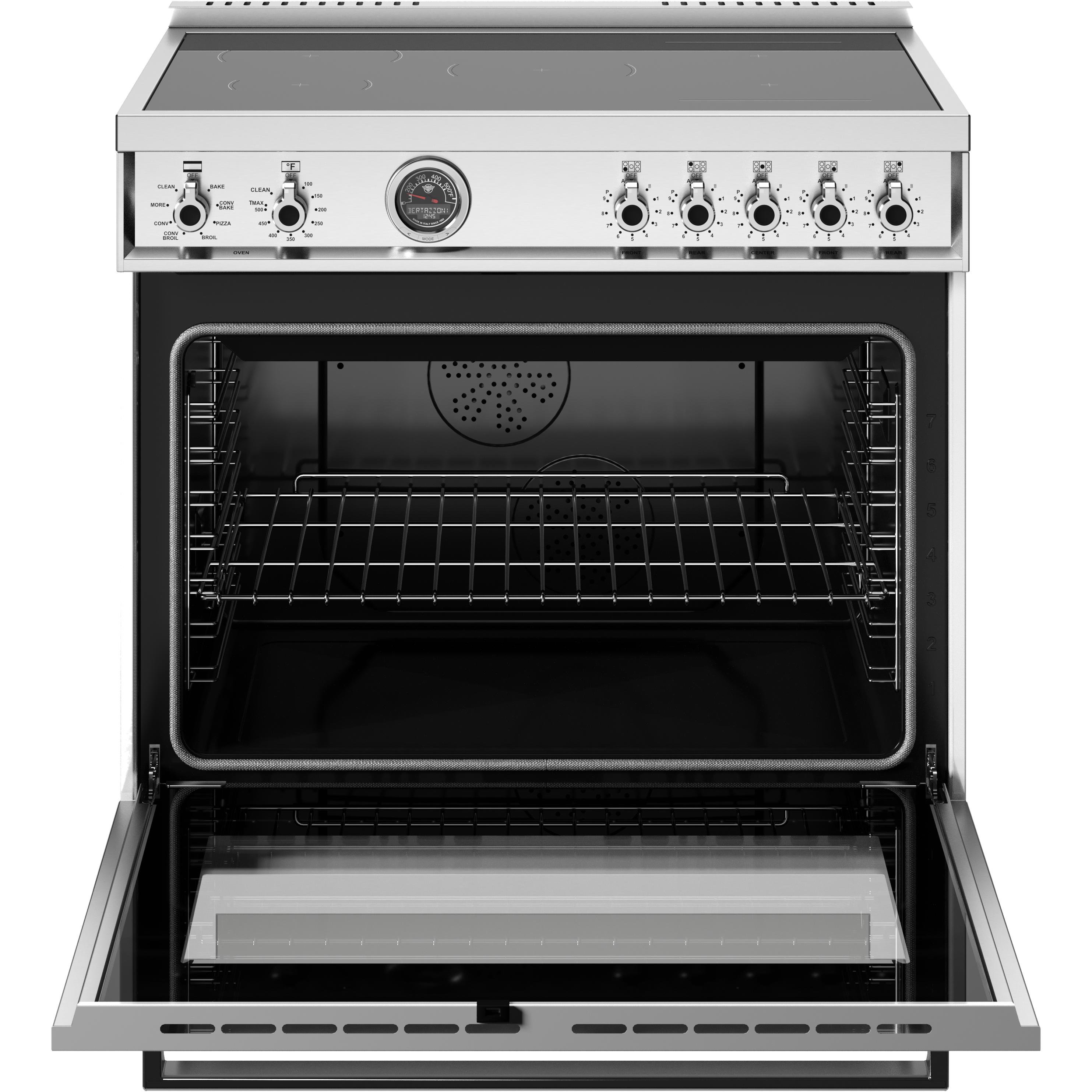 Bertazzoni PRO365ICFEPBIT 36-Inch Freestanding Induction Range - Professional Stainless Steel Cooktop for Modern Kitchens | Perfect for Home Chefs & Entertaining