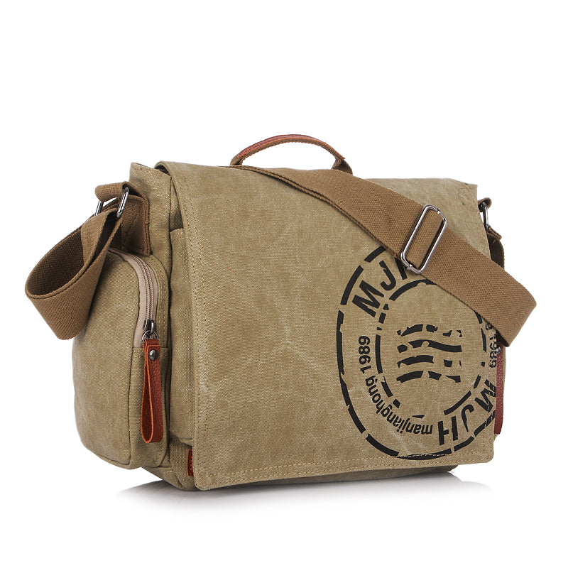 Sheldon Canvas Messenger Bag for Laptop 14 Inch - Durable Crossbody Work Bag for Men & Women - Perfect for Office, School, Travel & Commuting