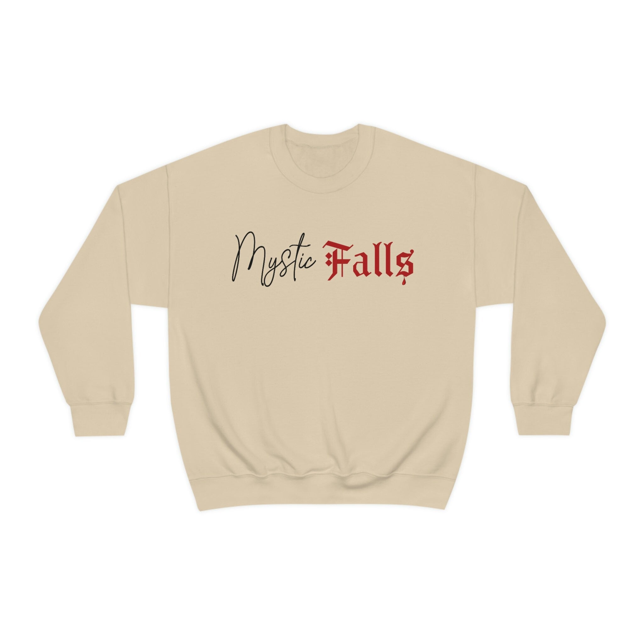 The Vampire Diaries TVD Mystic Falls Crewneck Sweatshirt | Salvatore Brothers Hoodie | Official TVD Merch | Perfect Fan Gift for Vampire Diaries Lovers | Great for Cosplay, Halloween, and TV Show Themed Parties