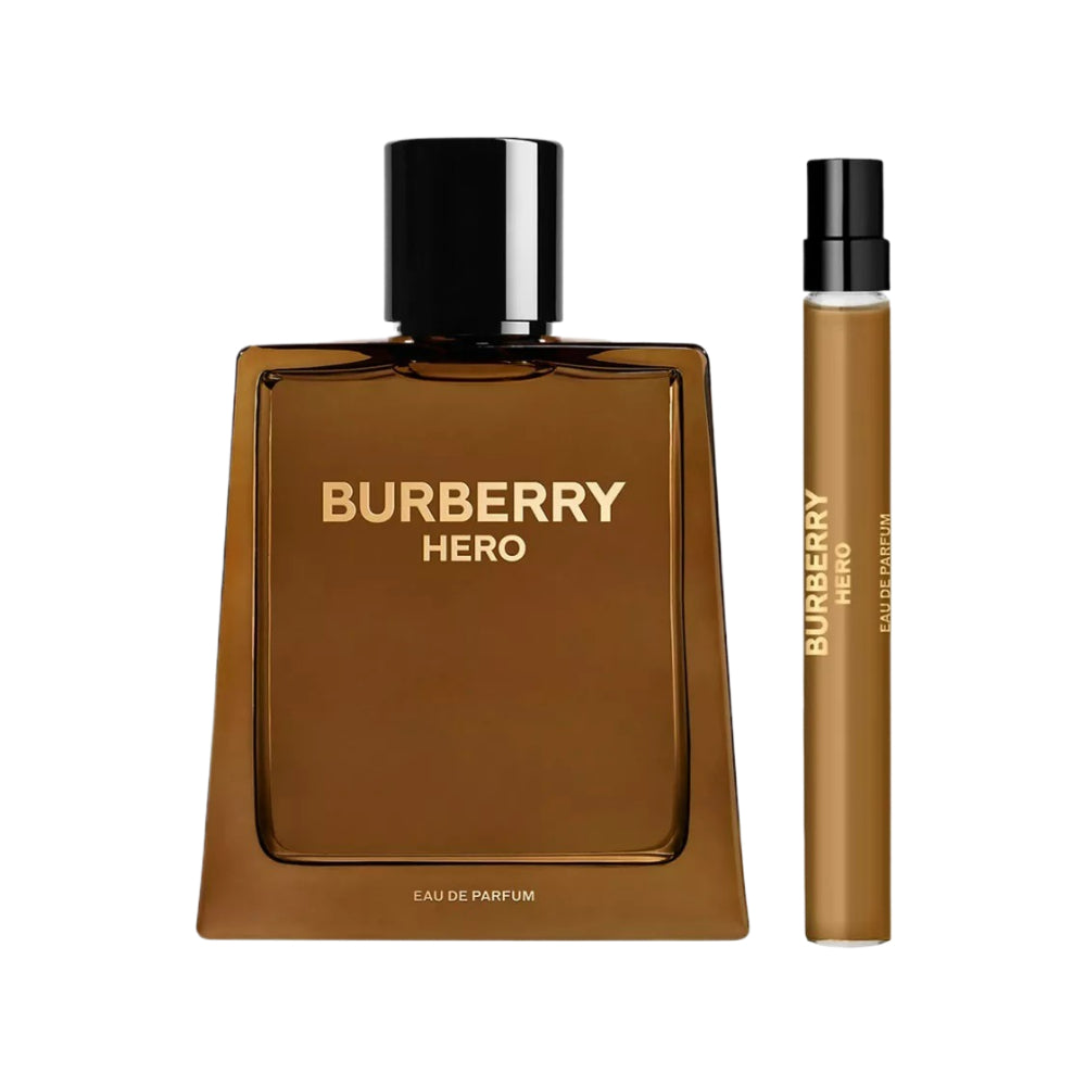 Burberry Hero Men's Eau De Parfum 2-Piece Gift Set (100ml) - Luxury Cologne for Date Nights & Special Occasions