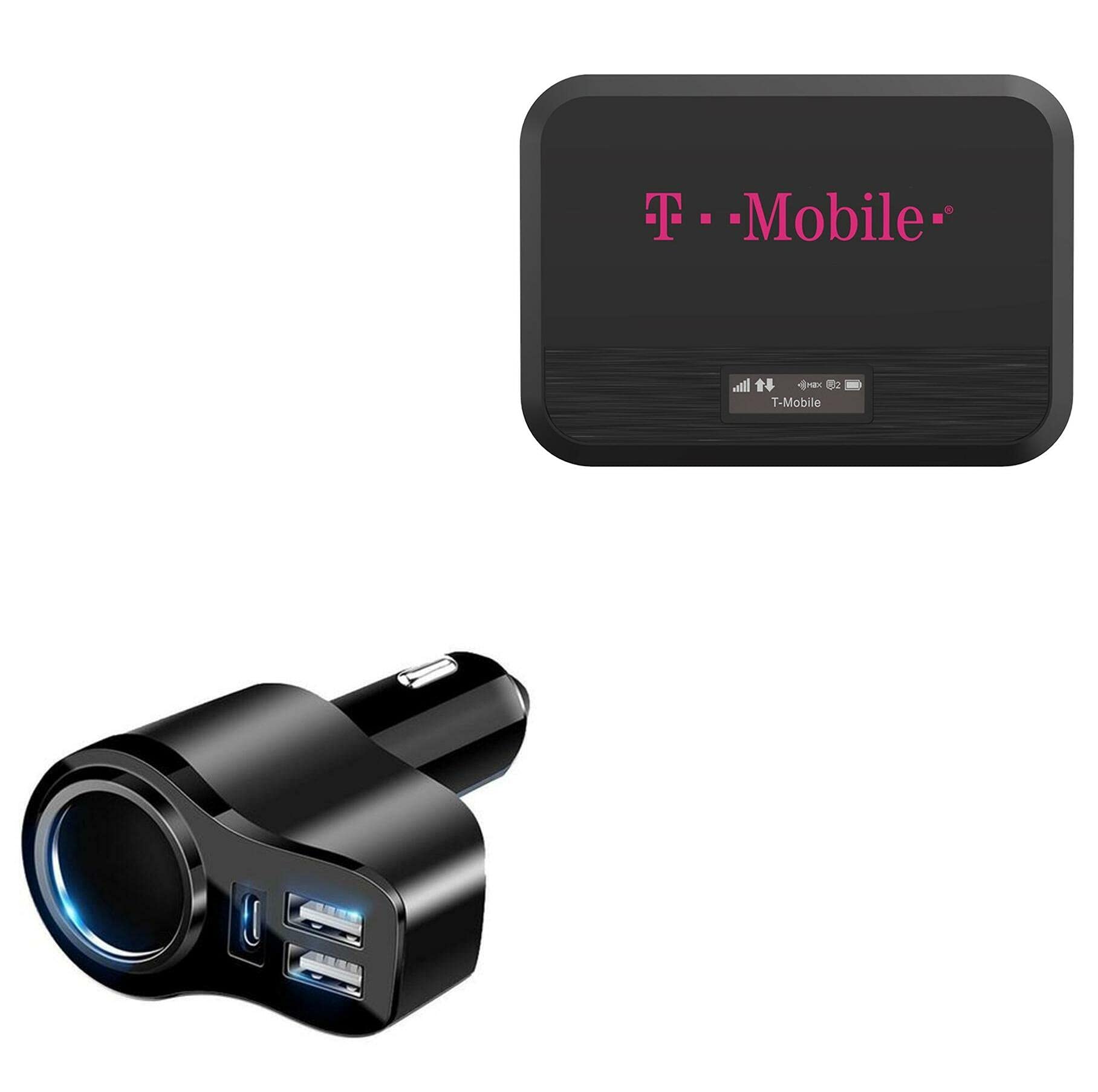 BoxWave XtraPower PD 18W Car Charger with Dual USB Ports & Type-C - Fast Charging for Franklin Wireless T9 Mobile Hotspot & Other Devices - Perfect for Road Trips & Commuting