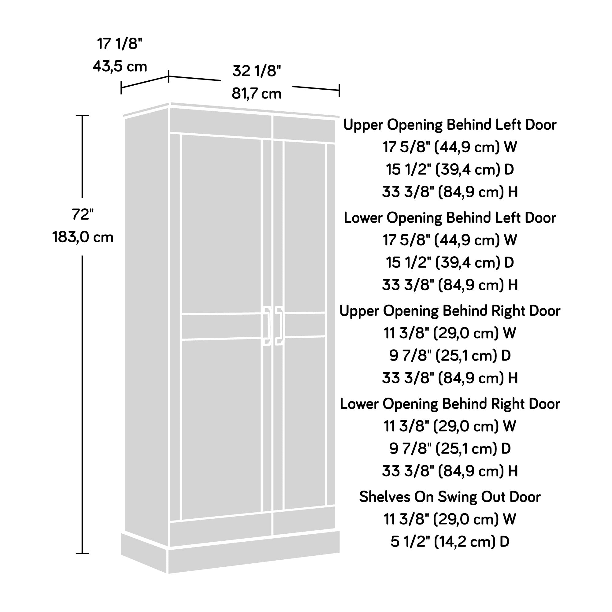 Sauder Spring Maple Finish Storage Cabinet with Swing Out Door - Pantry Organizer for Kitchen, Bathroom & Office Storage Solutions
