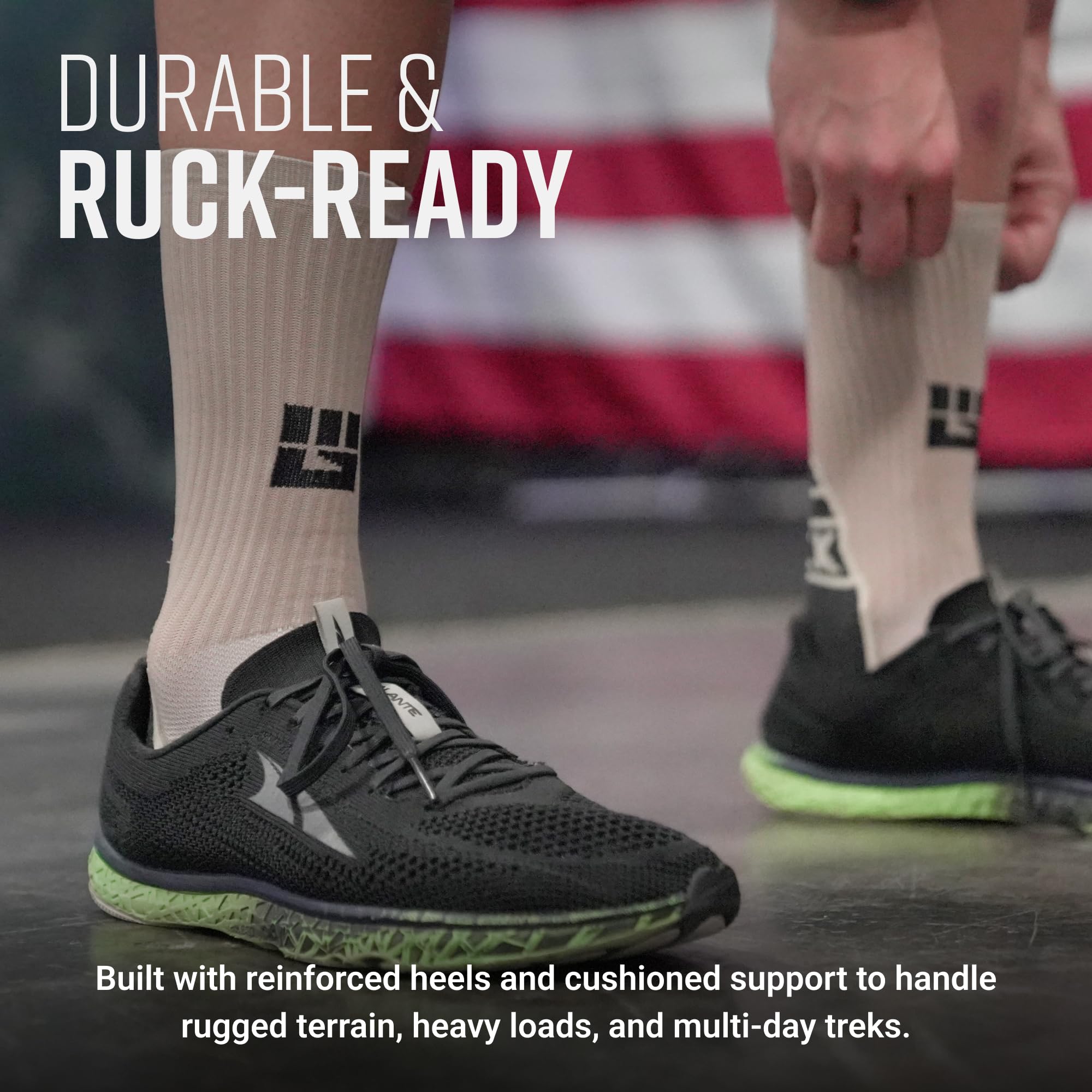 Premium Merino Wool Tactical Boot Socks for Military, Rucking, Hiking & Outdoor Adventures - Durable USA-Made Crew Socks for Cold Weather & Extreme Conditions