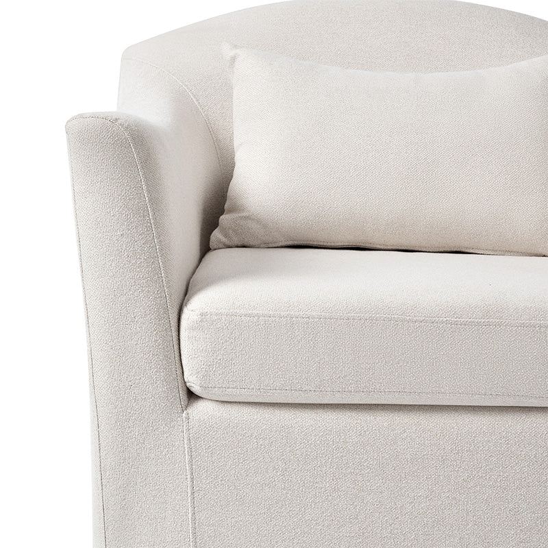 Sara Armchair with Removable Slipcover & Box Pleated Skirt - Modern Living Room Accent Chair for Home, Office, or Reading Nook