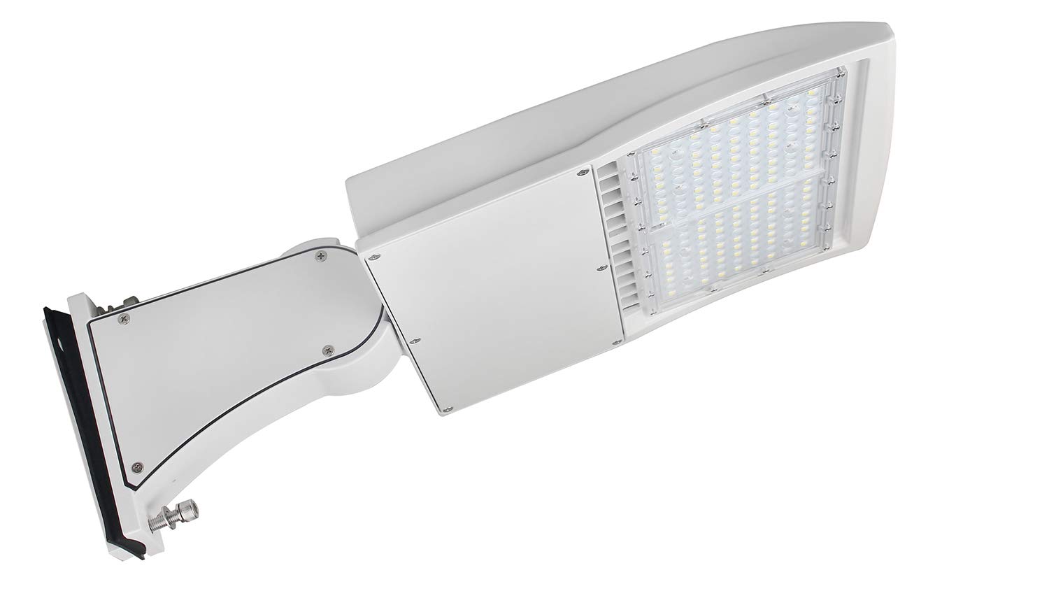 OSTEK 150W White LED Shoebox Light - 21000LM High Brightness, IP65 Waterproof, Surge Protected Commercial Outdoor Lighting for Parking Lots, Streets, Stadiums & Roadways (5000K Daylight) - Perfect for Security, Landscape & Large Area Illumination