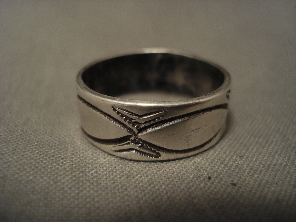 1910's Vintage Navajo Ingot/coin Native American Jewelry Silver Ring