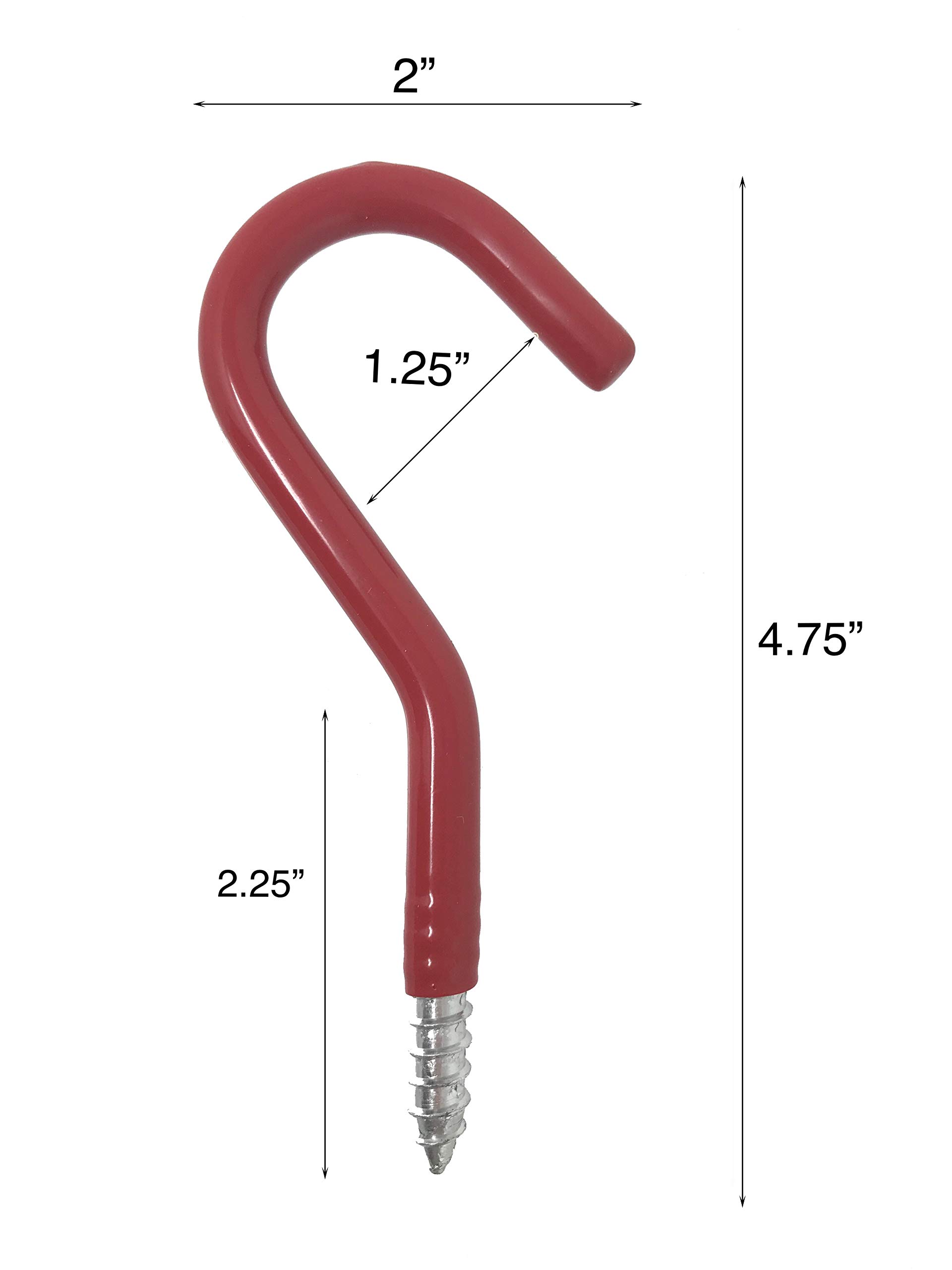 Tetra-Teknica Heavy Duty Screw-in Garage Ceiling Hooks - 12 Pack for Storage Organization | Perfect for Hanging Bikes, Ladders & Sports Equipment