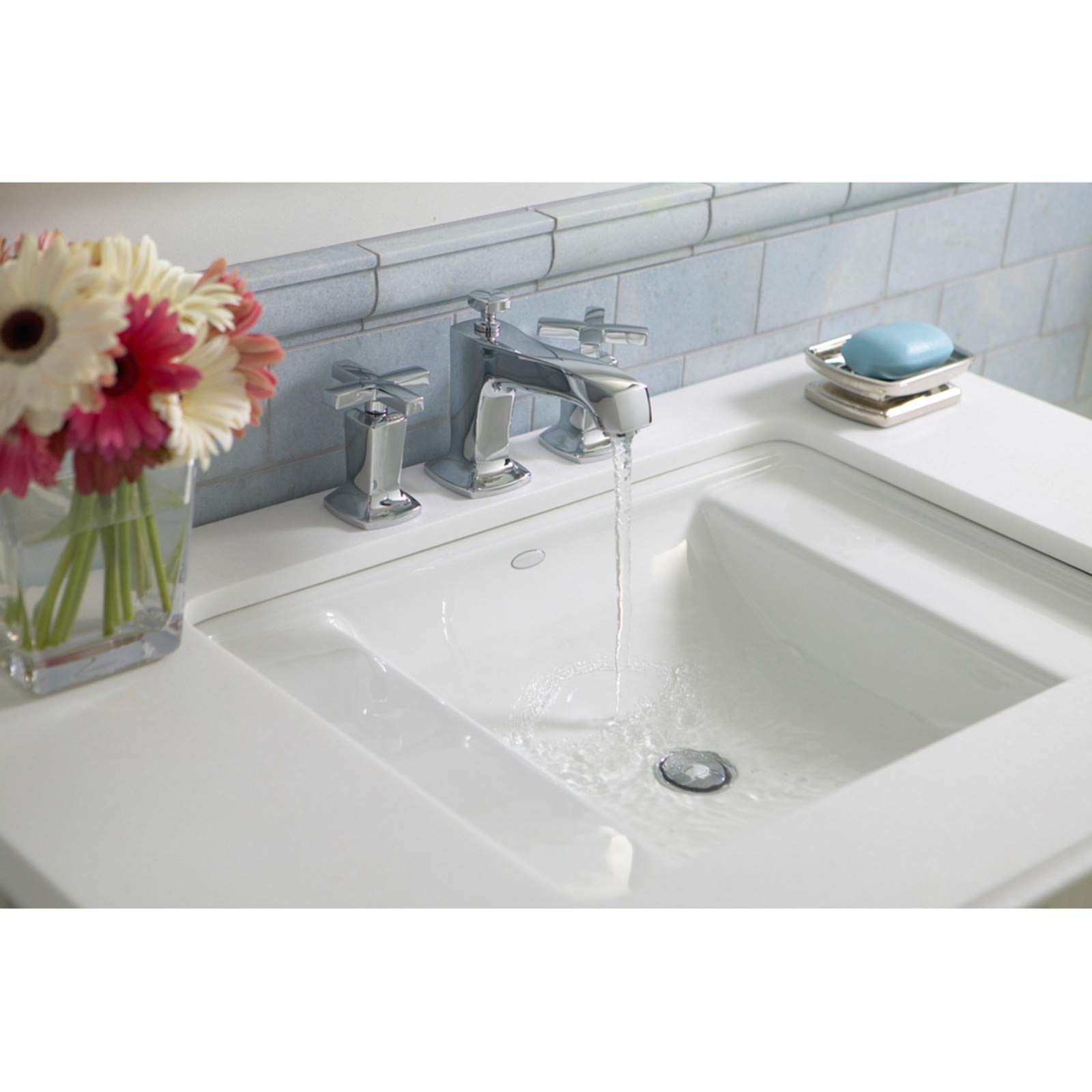 KOHLER Ledges Cast Iron Bathroom Sink - Durable & Stylish Drop-In Lavatory for Modern Homes, Perfect for Master Bathrooms & Powder Rooms