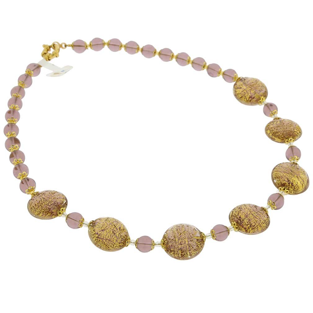 Authentic Murano Glass Necklace from Venice - Ca D'oro Purple Handcrafted Jewelry | Perfect for Weddings, Gifts & Special Occasions